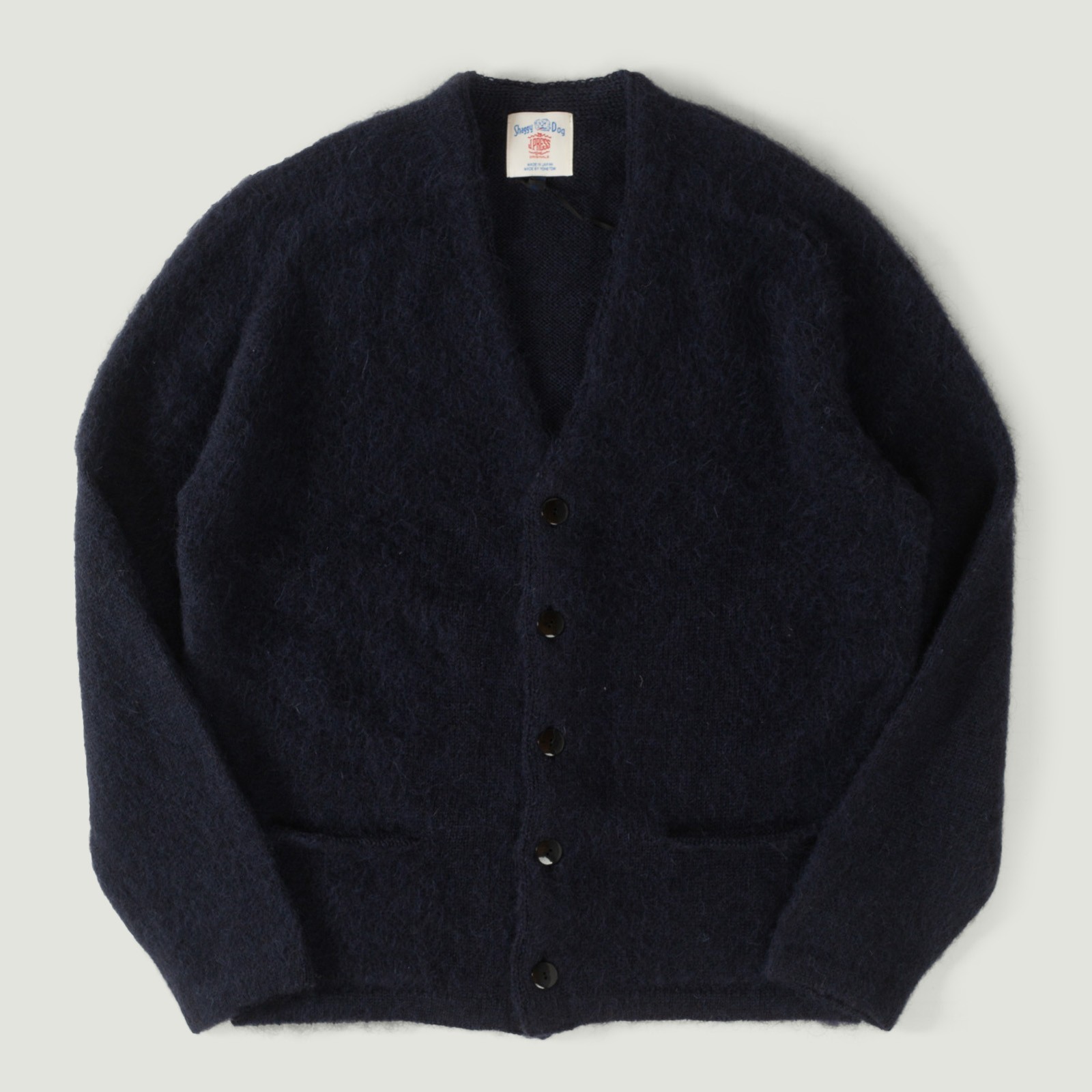 Shaggy Dog Sweater Cardigan Navy