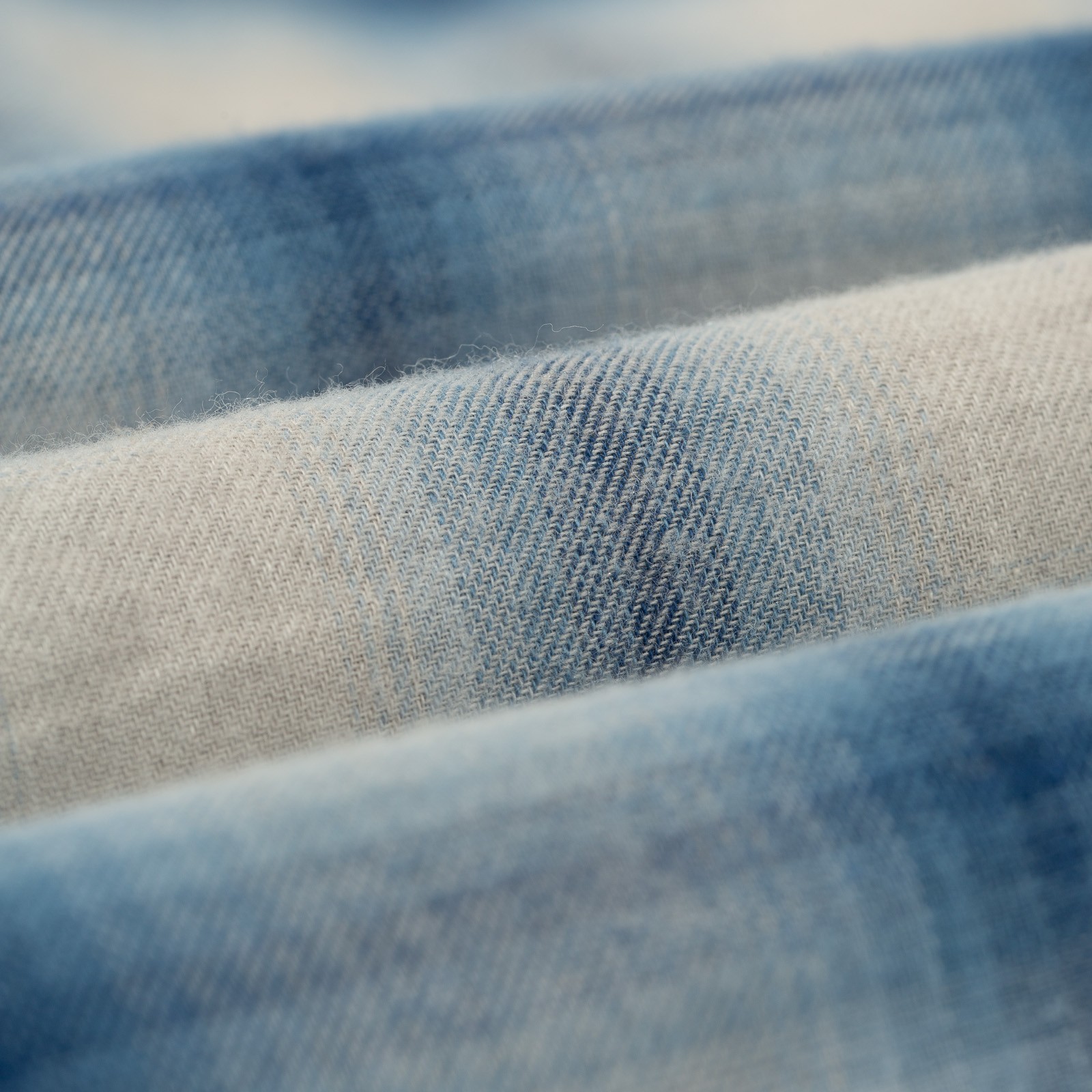 Image-Flâneurs_BEAMS PLUS / Open Collar Ombre Blue_detail