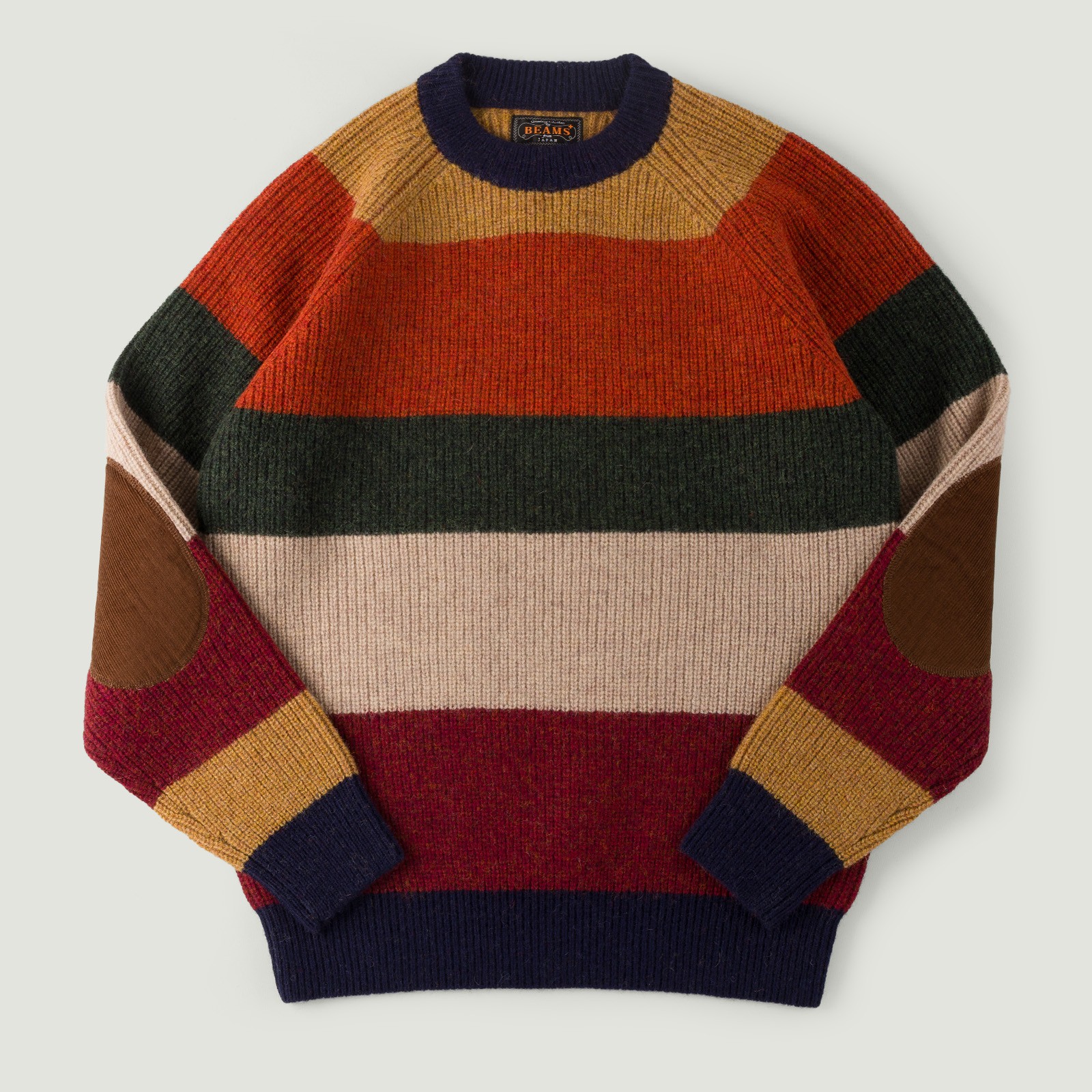 Image-Flâneurs_BEAMS PLUS / Crew Multi Stripe 5G Multi23F_Vignette