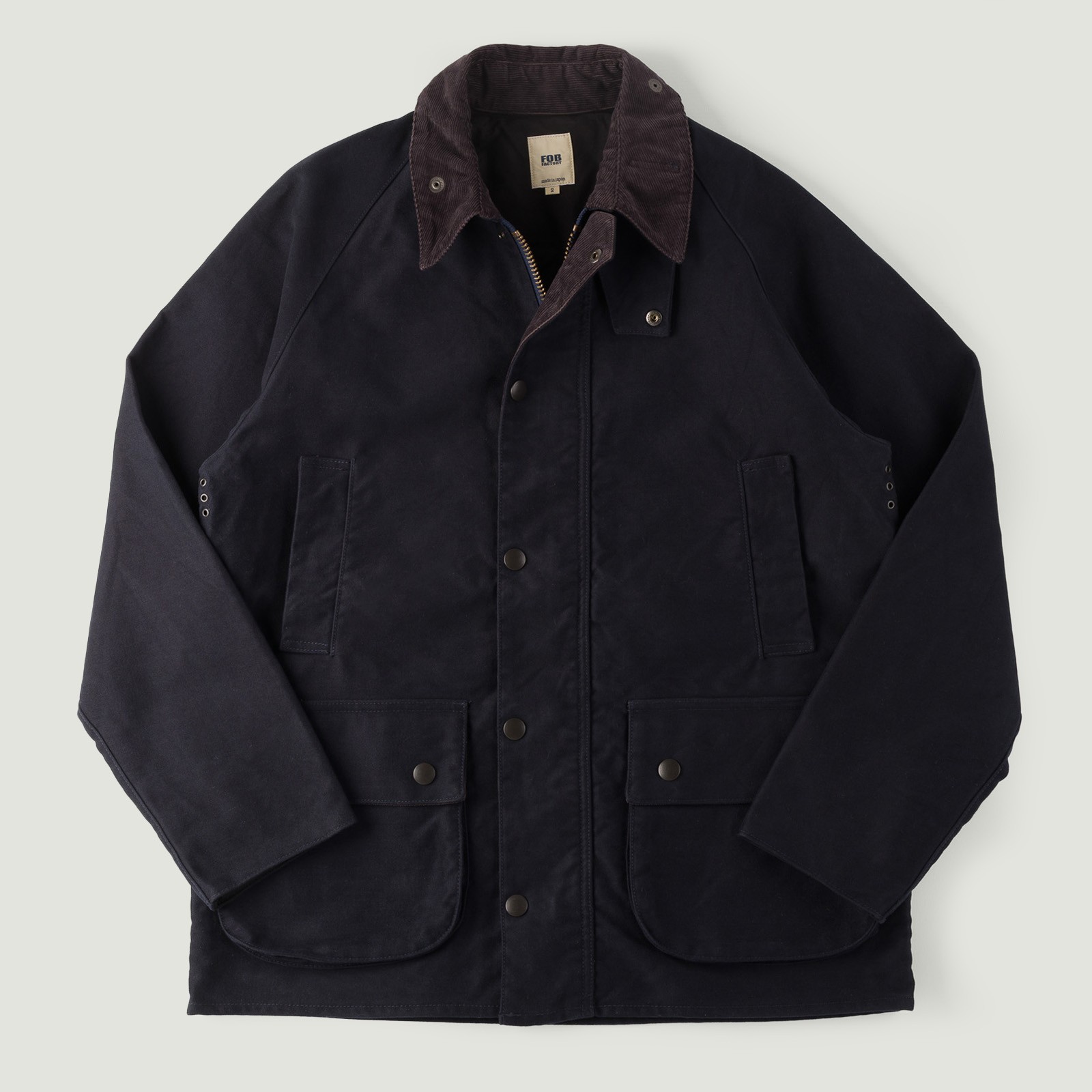 Image-Flâneurs_FOB FACTORY / F2361 Heavy Moleskin Riding Jacket Navy_Vignette