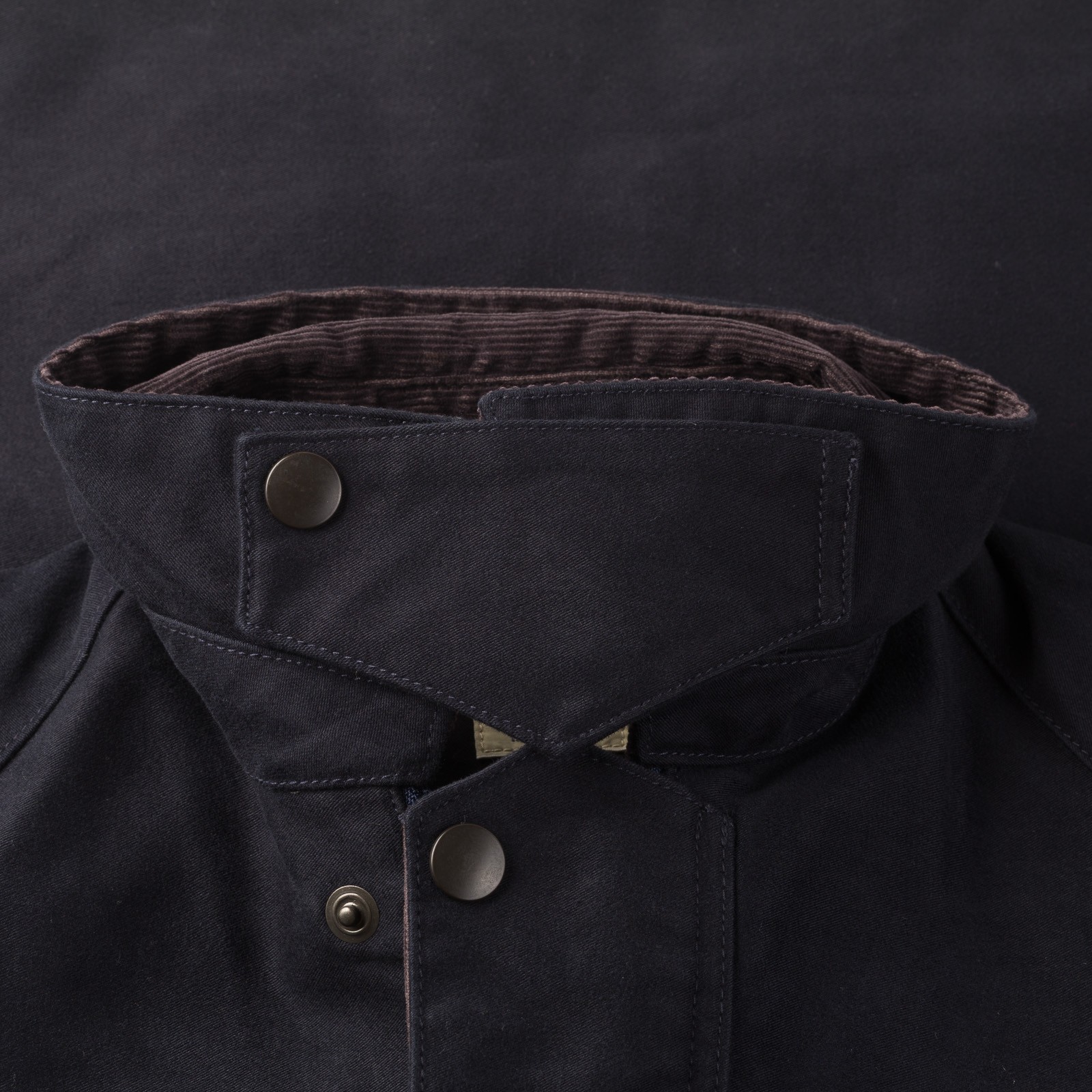 Image-Flâneurs_FOB FACTORY / F2361 Heavy Moleskin Riding Jacket Navy_Detail-2