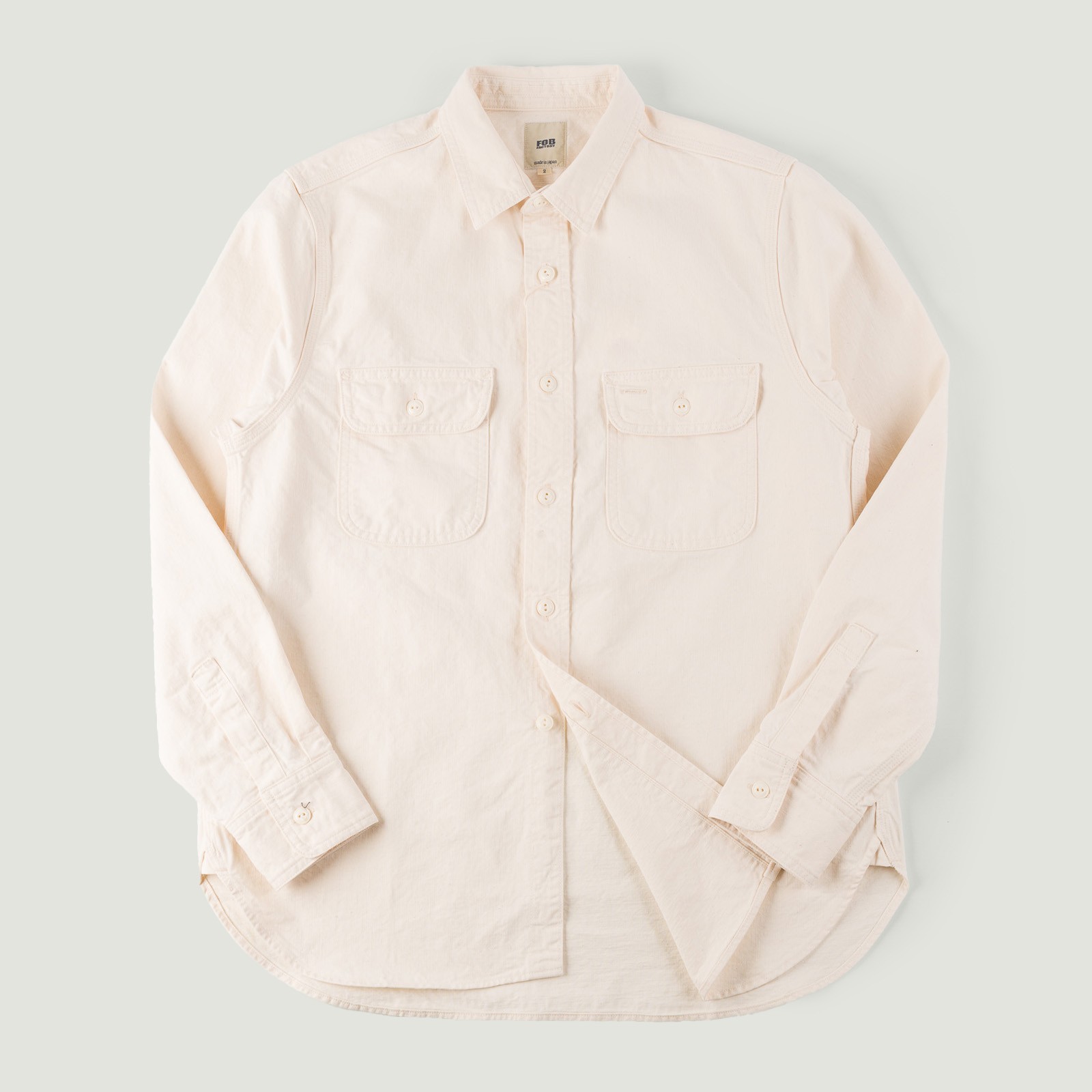 F3513 Twill Work Shirt Ecru