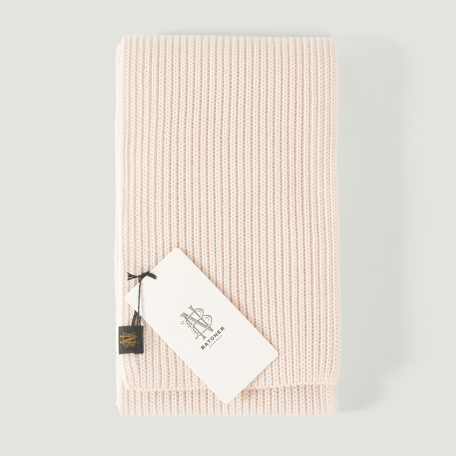 Vignettes flaneurs écharpe laine épaisse BATONER Solid Wool Rib Muffler Ivory