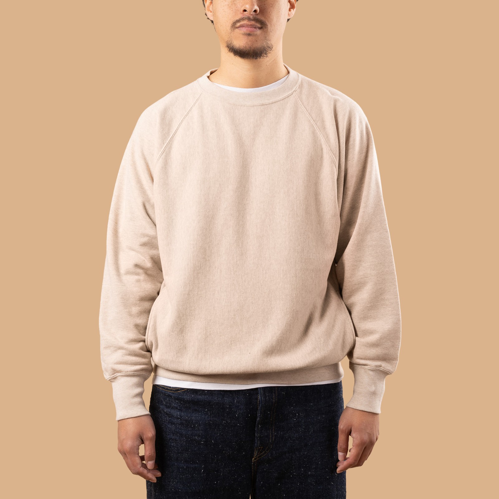 Image-Flâneurs_BATONER / Jumberca Urake Crew Neck Beige_de-face