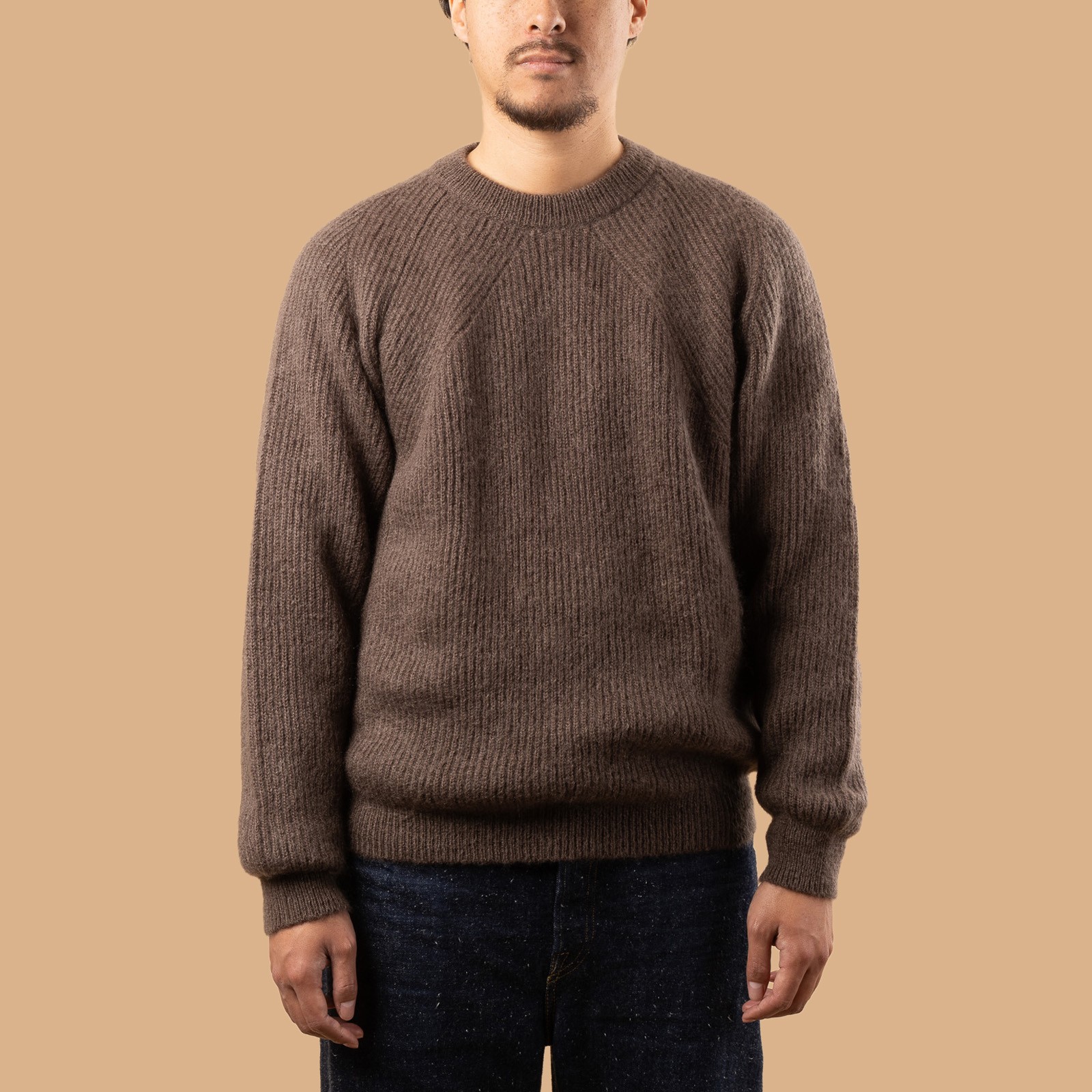 Pure Mohair Signature Crew Neck Olive