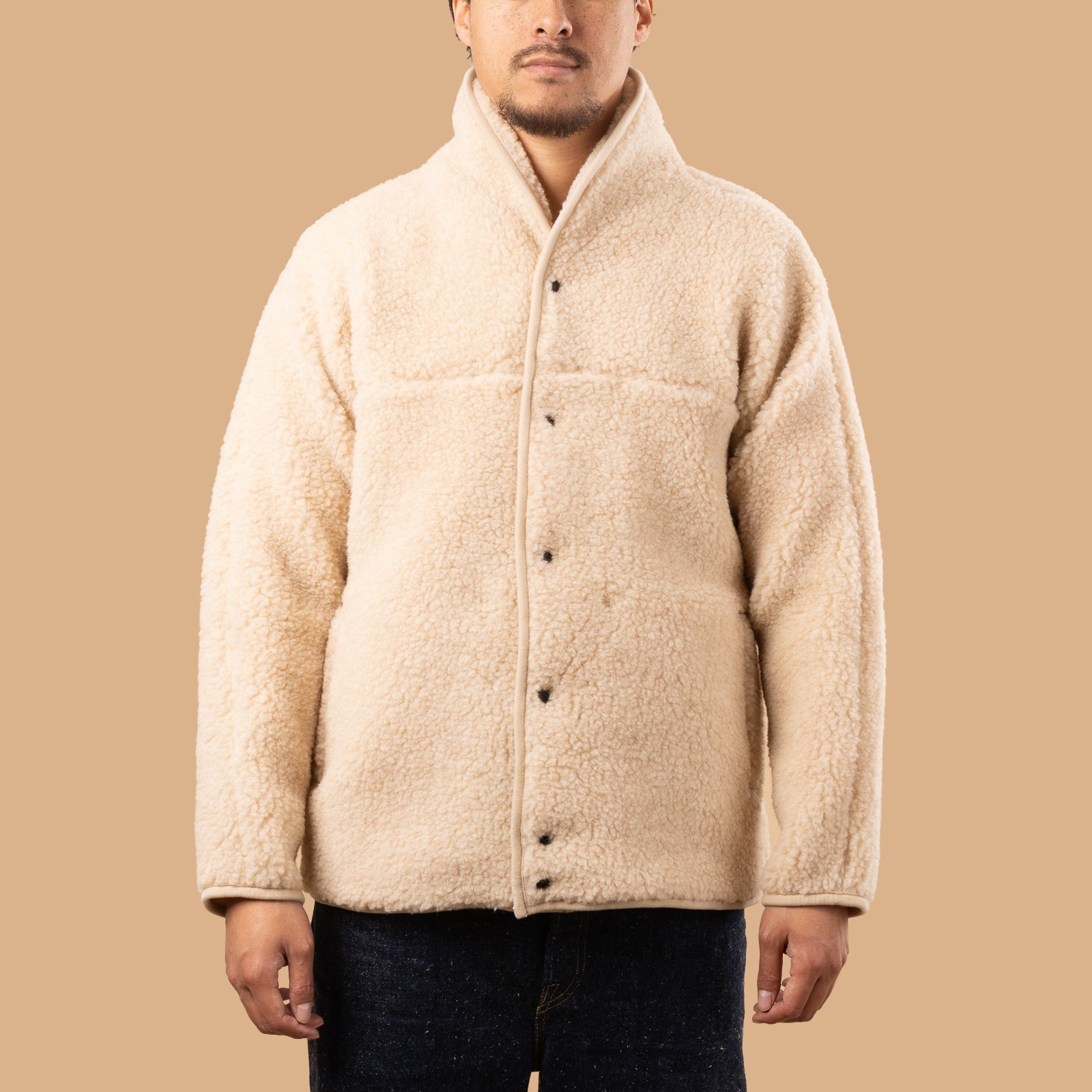 Image-Flâneurs_COLDBREAKER / Flâneurs Ultralight Retro Jacket Light Beige_De-face