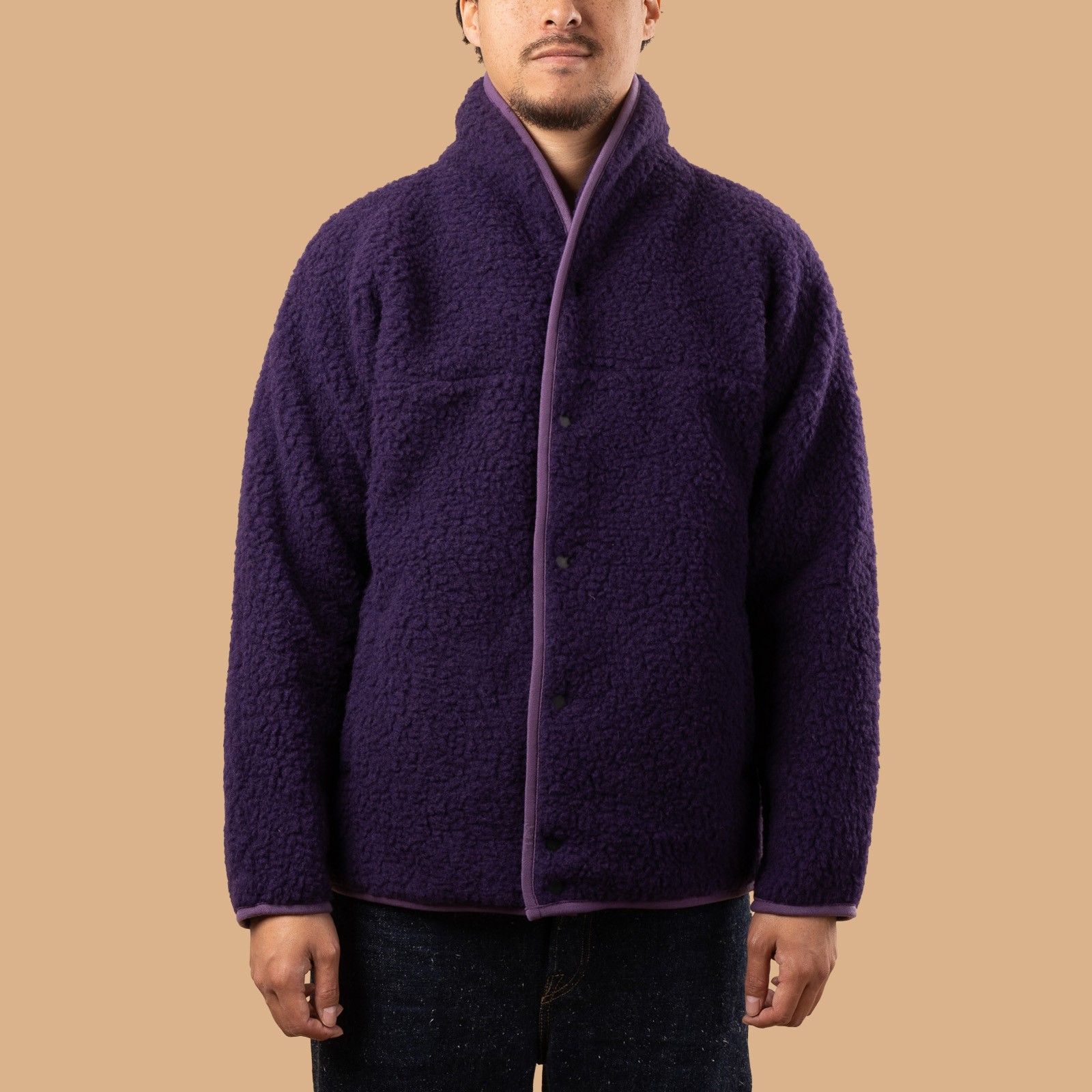 Image-Flâneurs_COLDBREAKER / Flâneurs Retro Jacket Plum_De-face