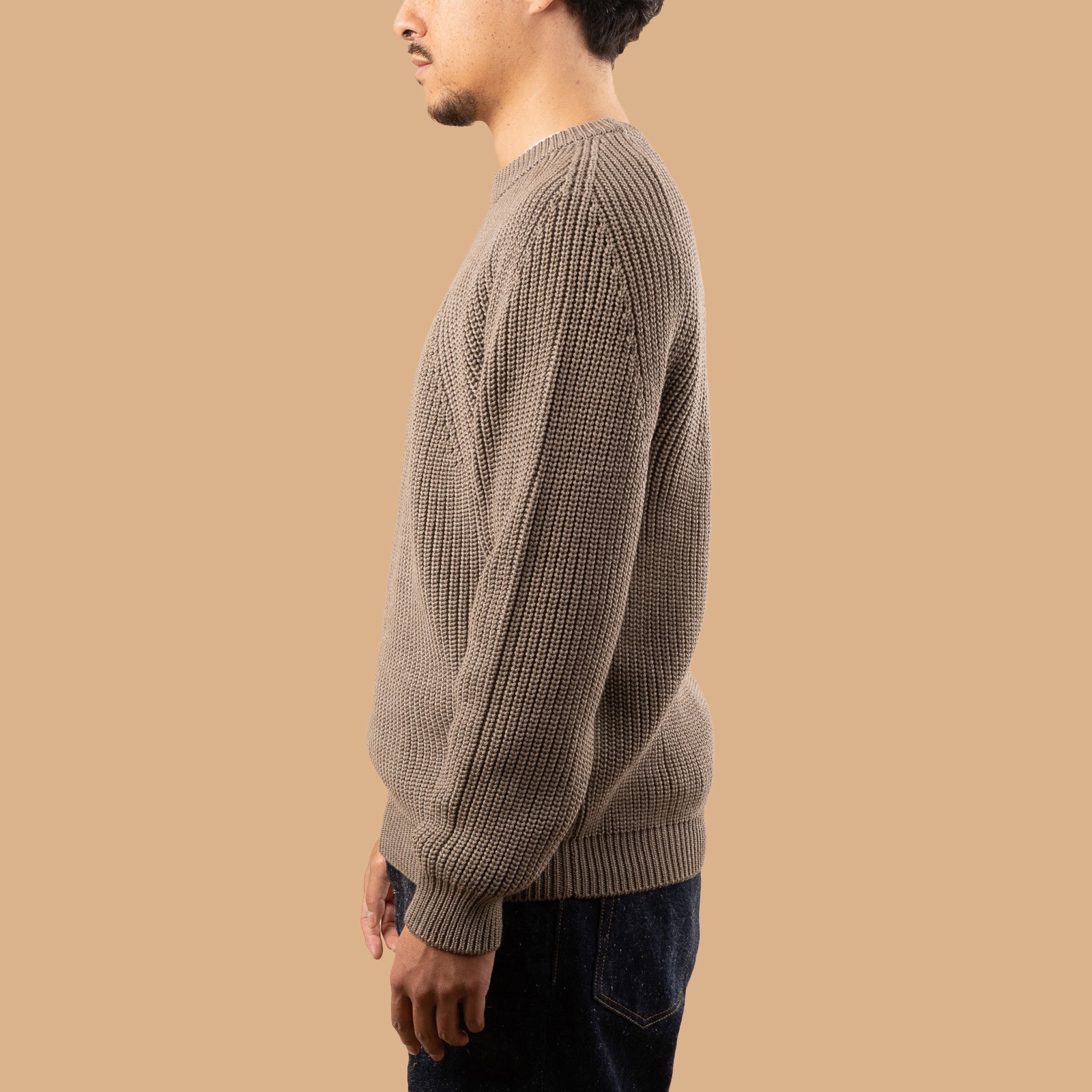 Signature Crew Neck Melange Brown