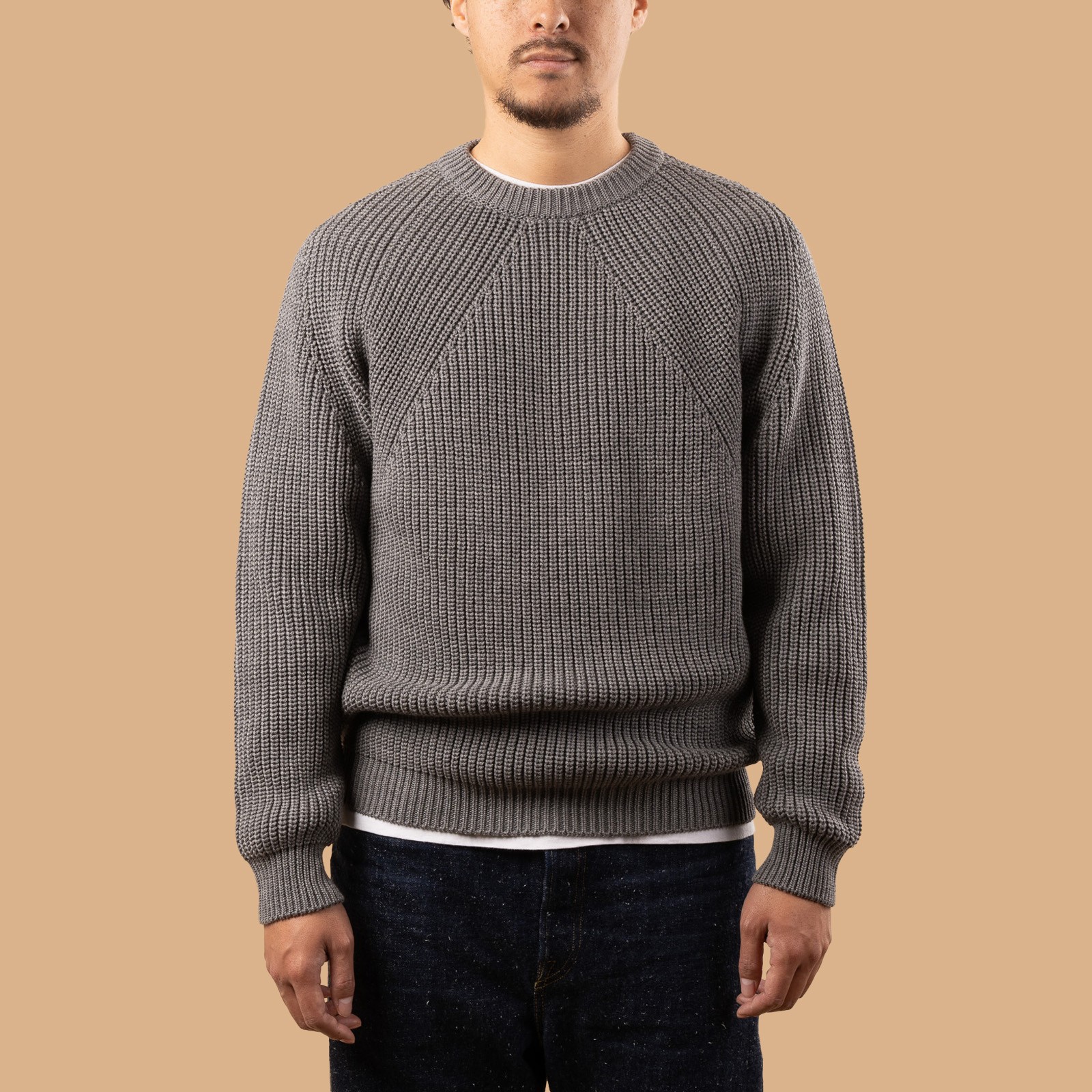 Signature Crew Neck Melange Gray