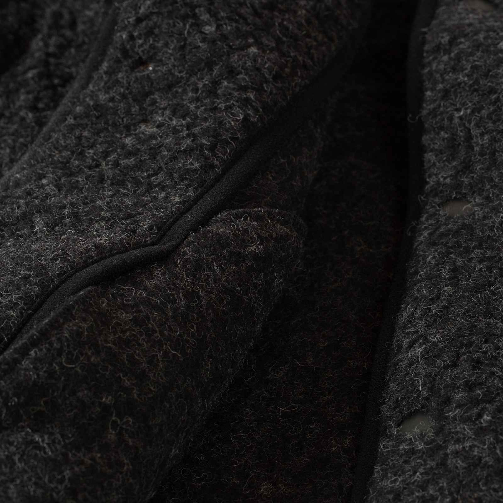 détail COLDBREAKER  Flâneurs Wool Pile Retro Jacket black inside
