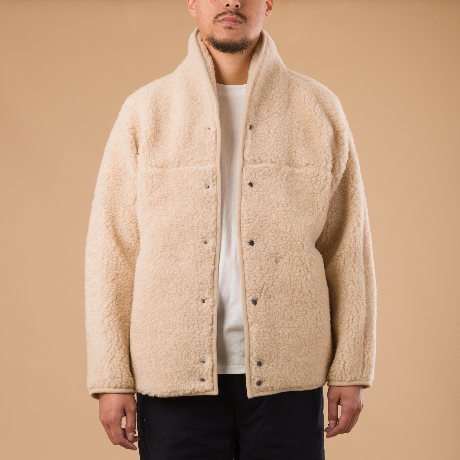 Image-Flâneurs_COLDBREAKER  Flâneurs Ultralight Retro Jacket Light Beige_De-face