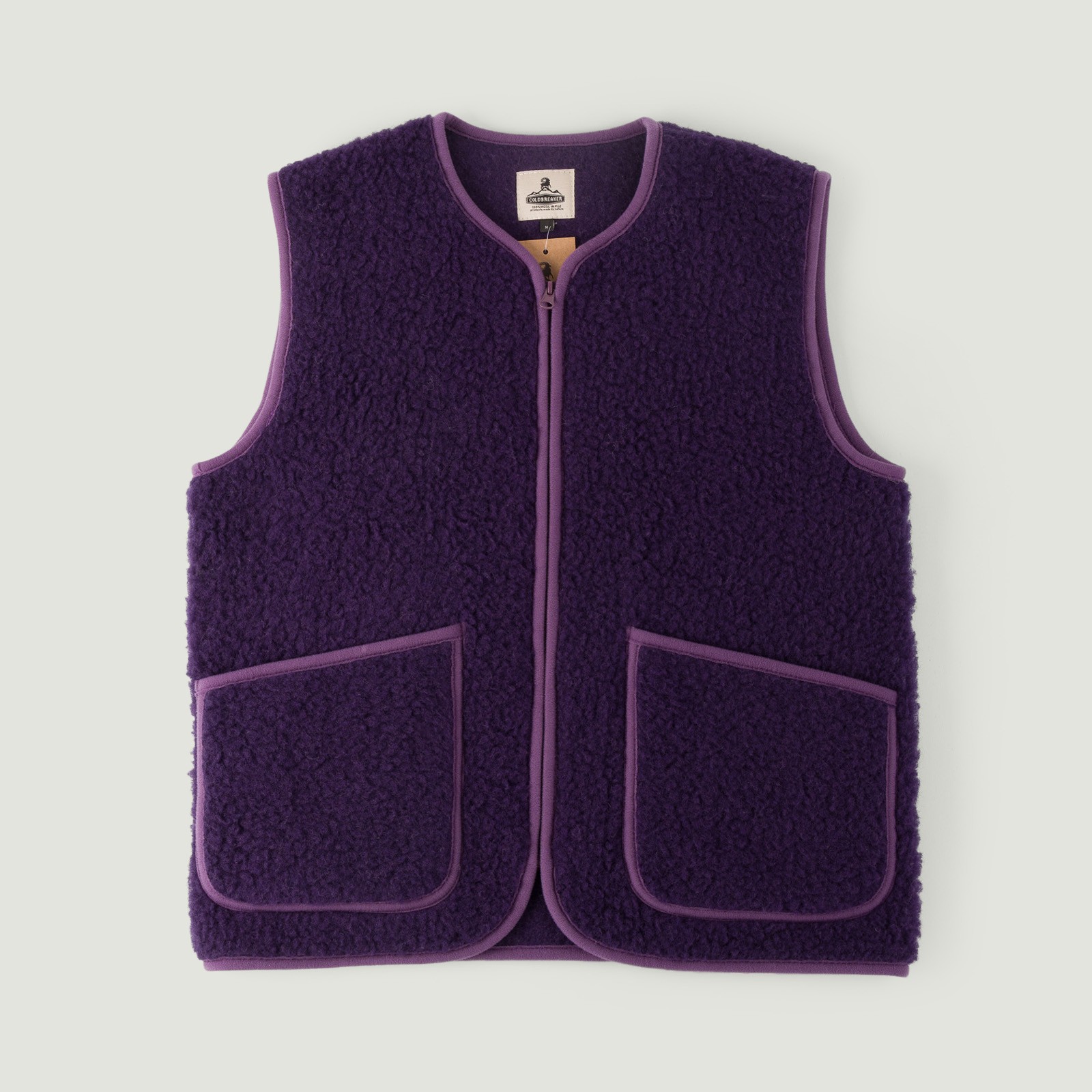 image flâneurs-COLDBREAKER-veste-en-laine-sans-manche-Pepitko-Vest-plum_Vignette