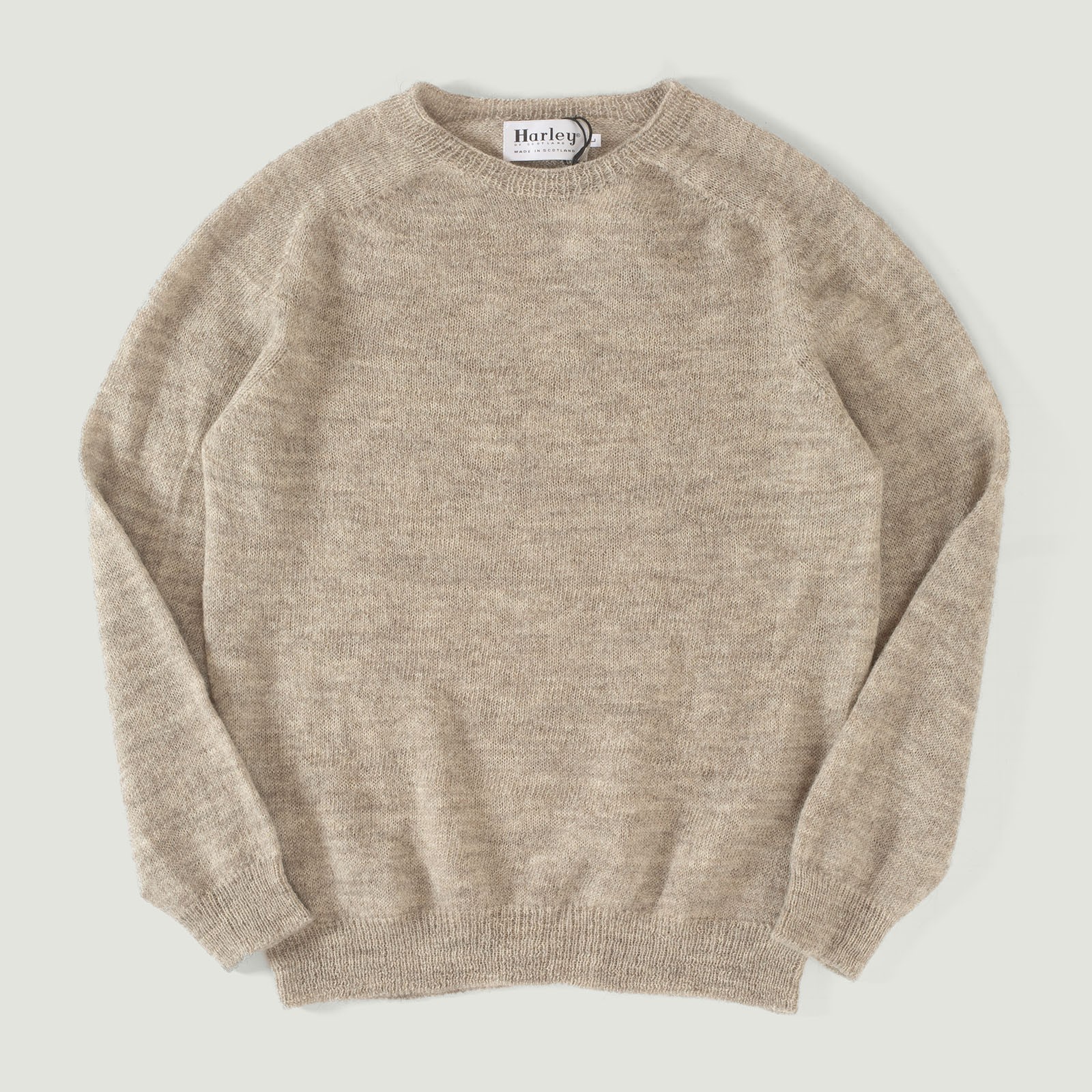 Vignette flâneurs HARLEY OF SCOTLAND 1 Ply Voe True Shetland Crew Neck silver