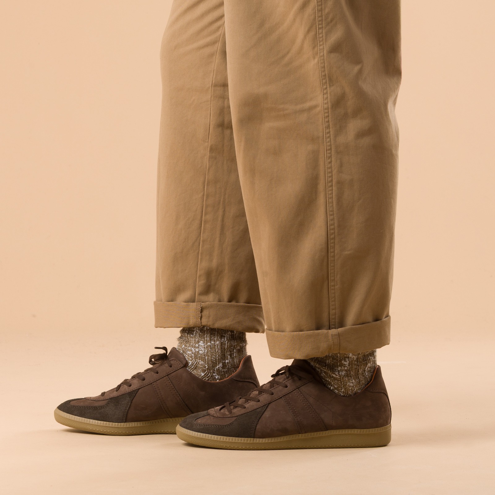 German Military Trainer in Brown Nubuck