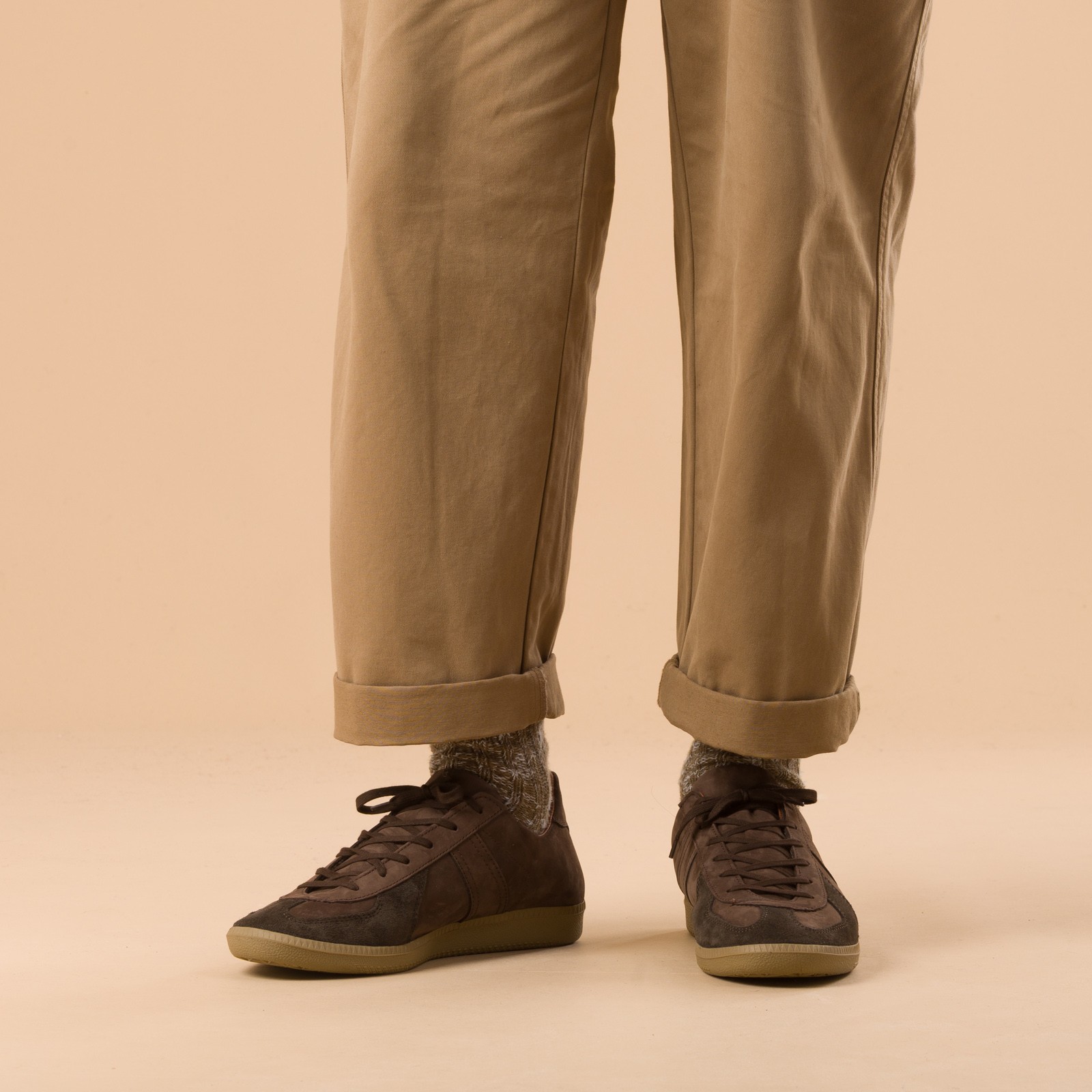 German Military Trainer in Brown Nubuck