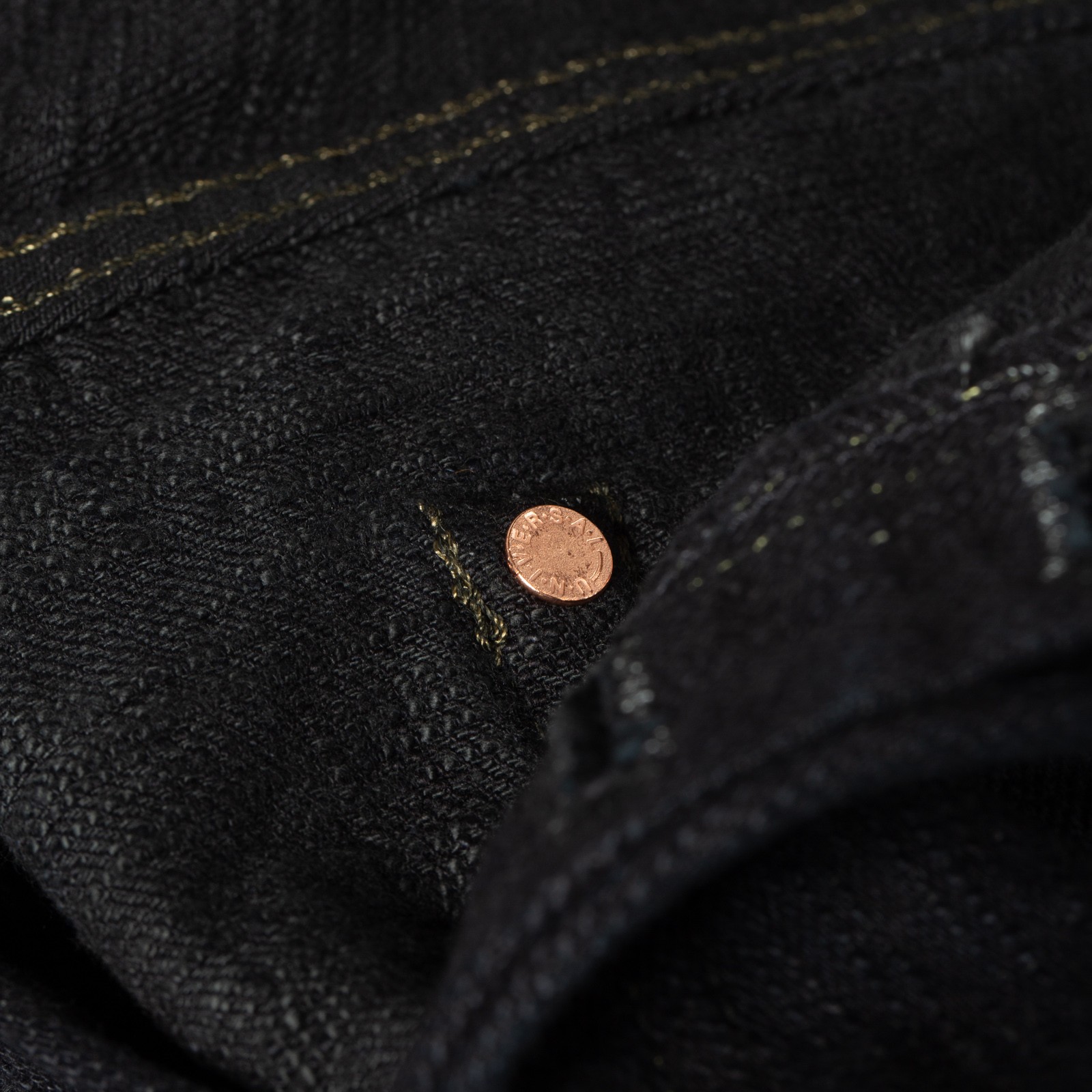 277 17oz Just Right Straight Bumpy Denim Kuro