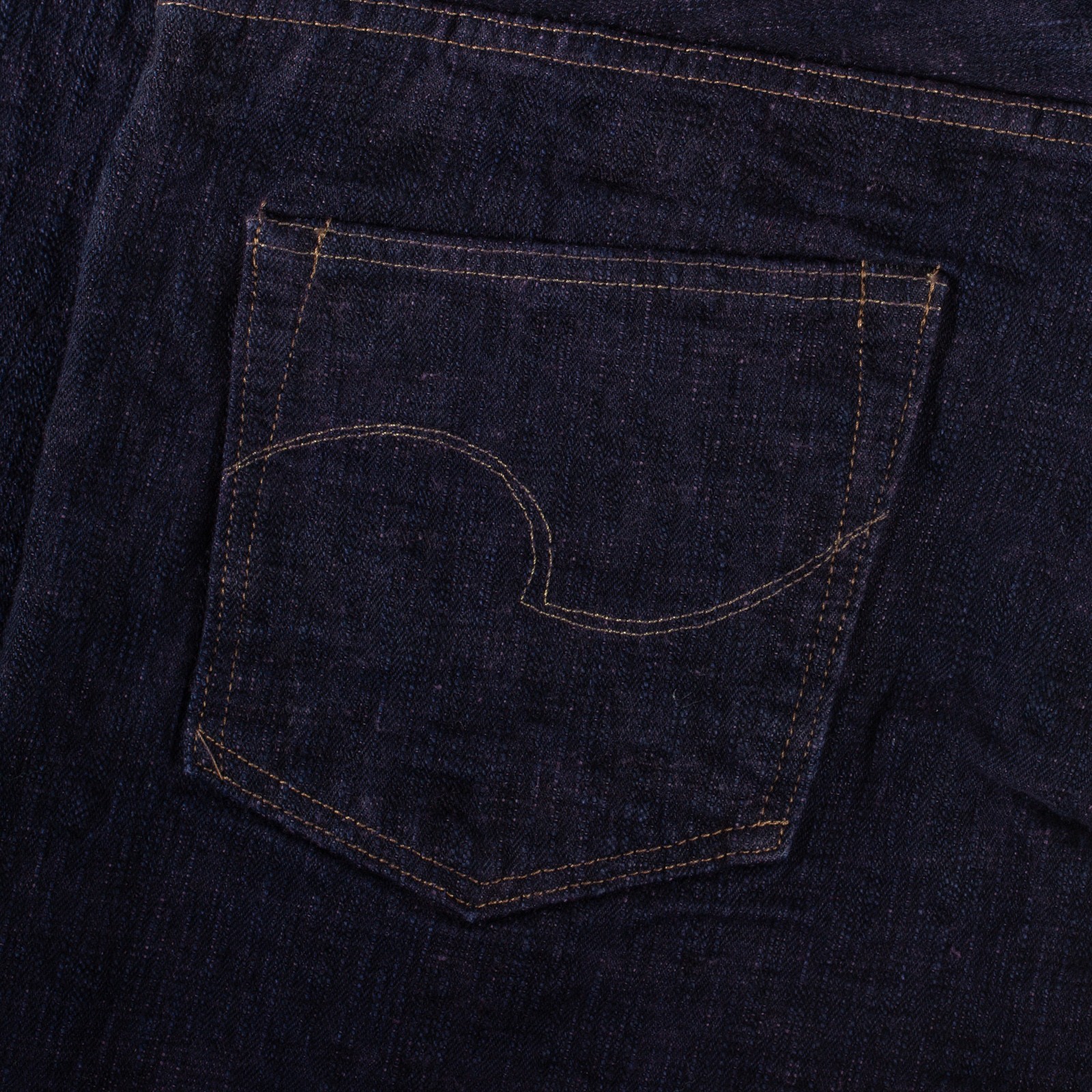 images flâneurs ONI DENIM  277 17oz Just Right Straight Bumpy Denim murasaki  back pocket