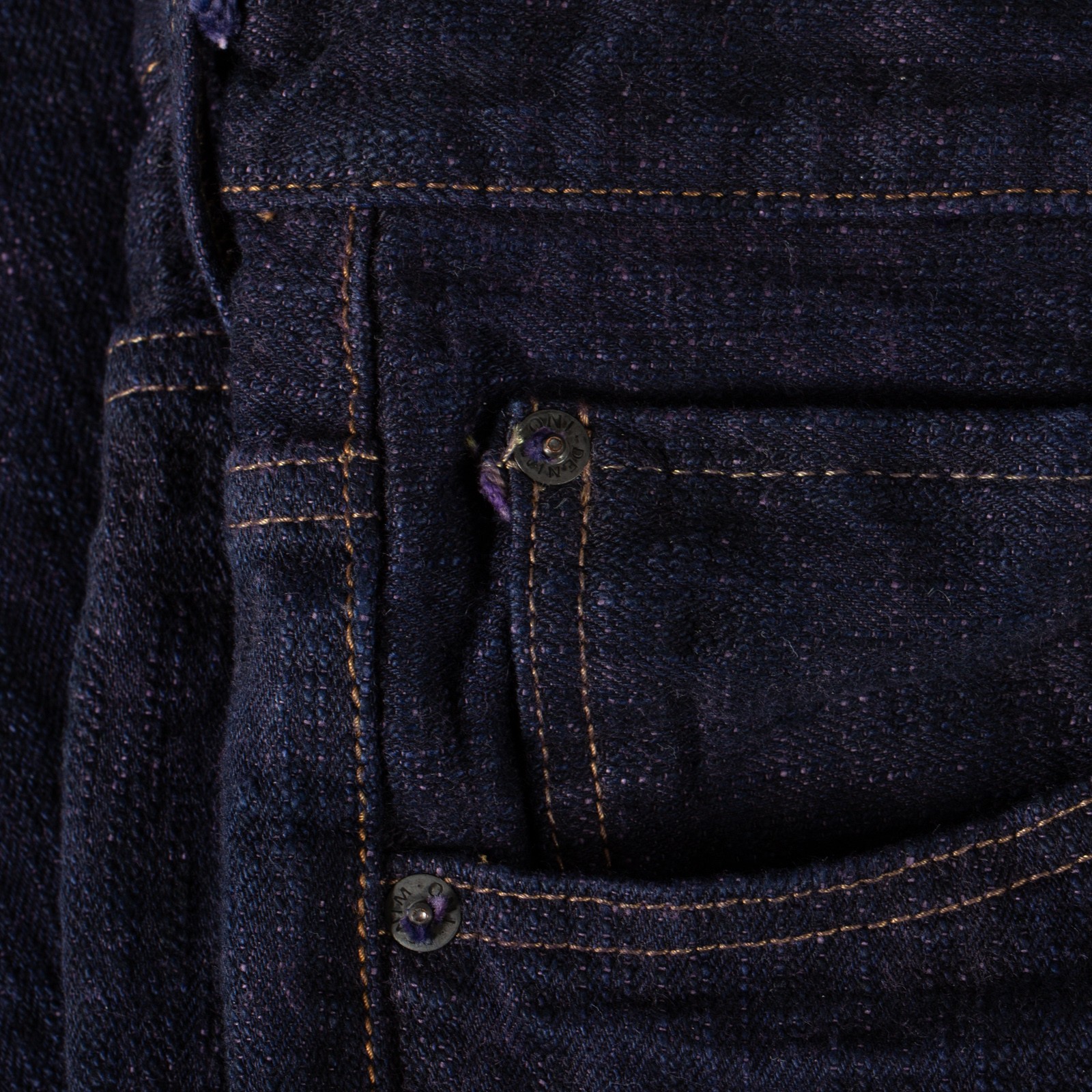 images flâneurs ONI DENIM  277 17oz Just Right Straight Bumpy Denim murasaki  coin pocket