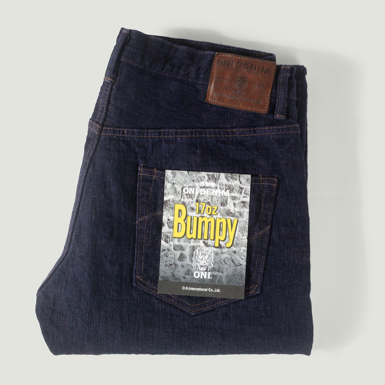 vignette flâneurs ONI DENIM  277 17oz Just Right Straight Bumpy Denim murasaki