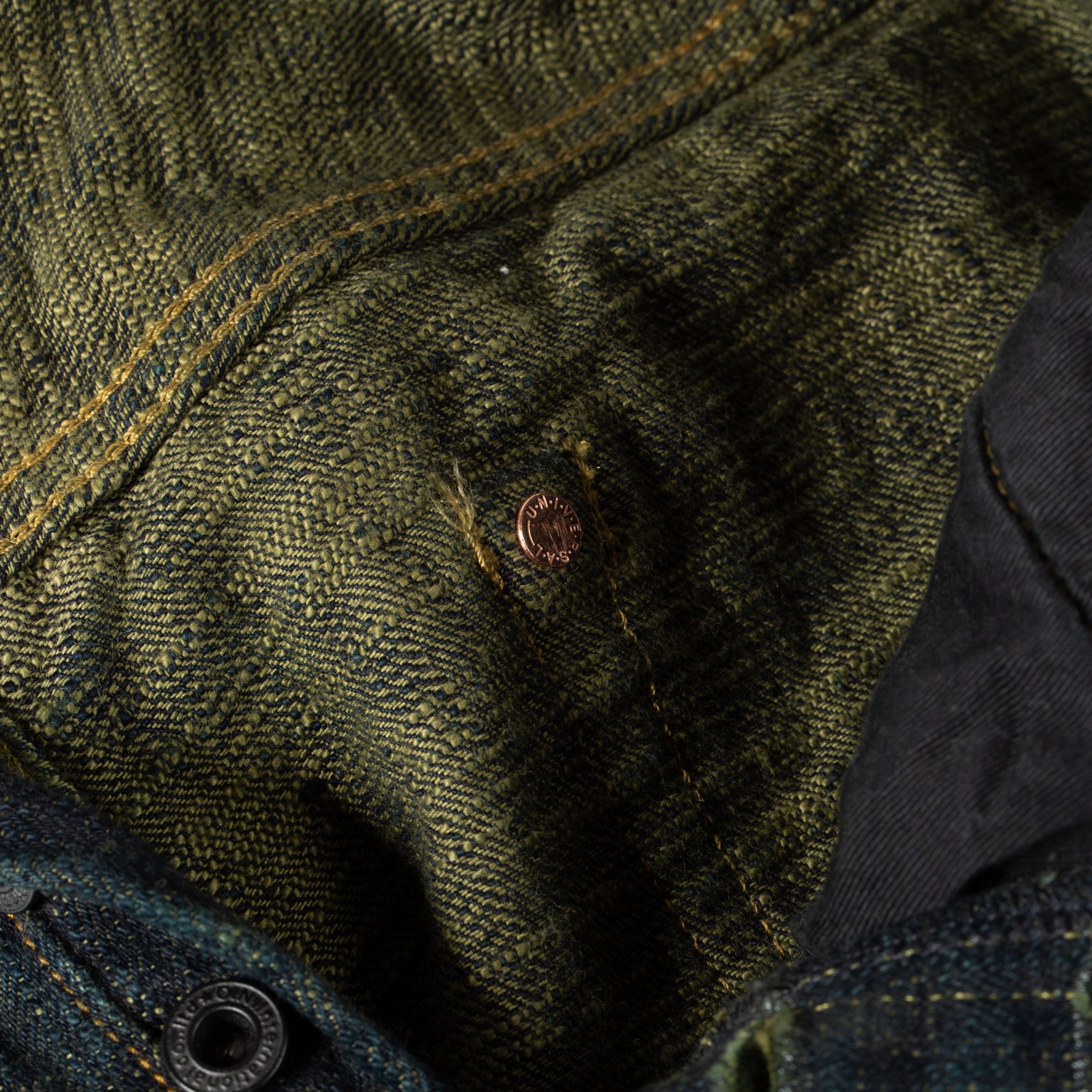 images flâneurs ONI DENIM  277 17oz Just Right Straight Bumpy Denim kusaki rivet