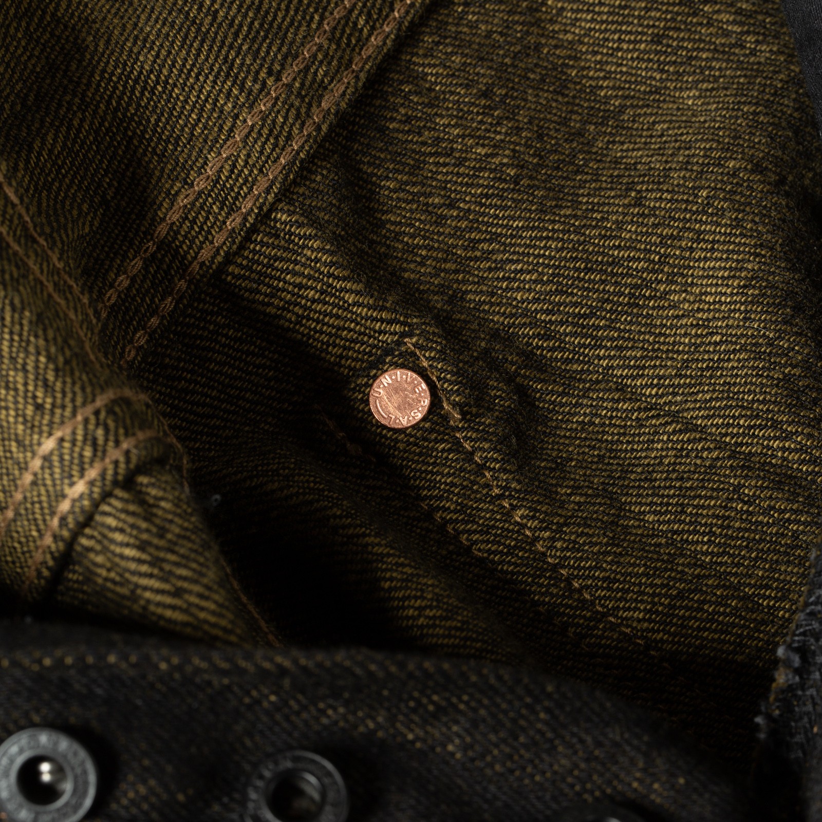 image flâneurs jeans black ONI DENIM 222-BKOL detail rivet