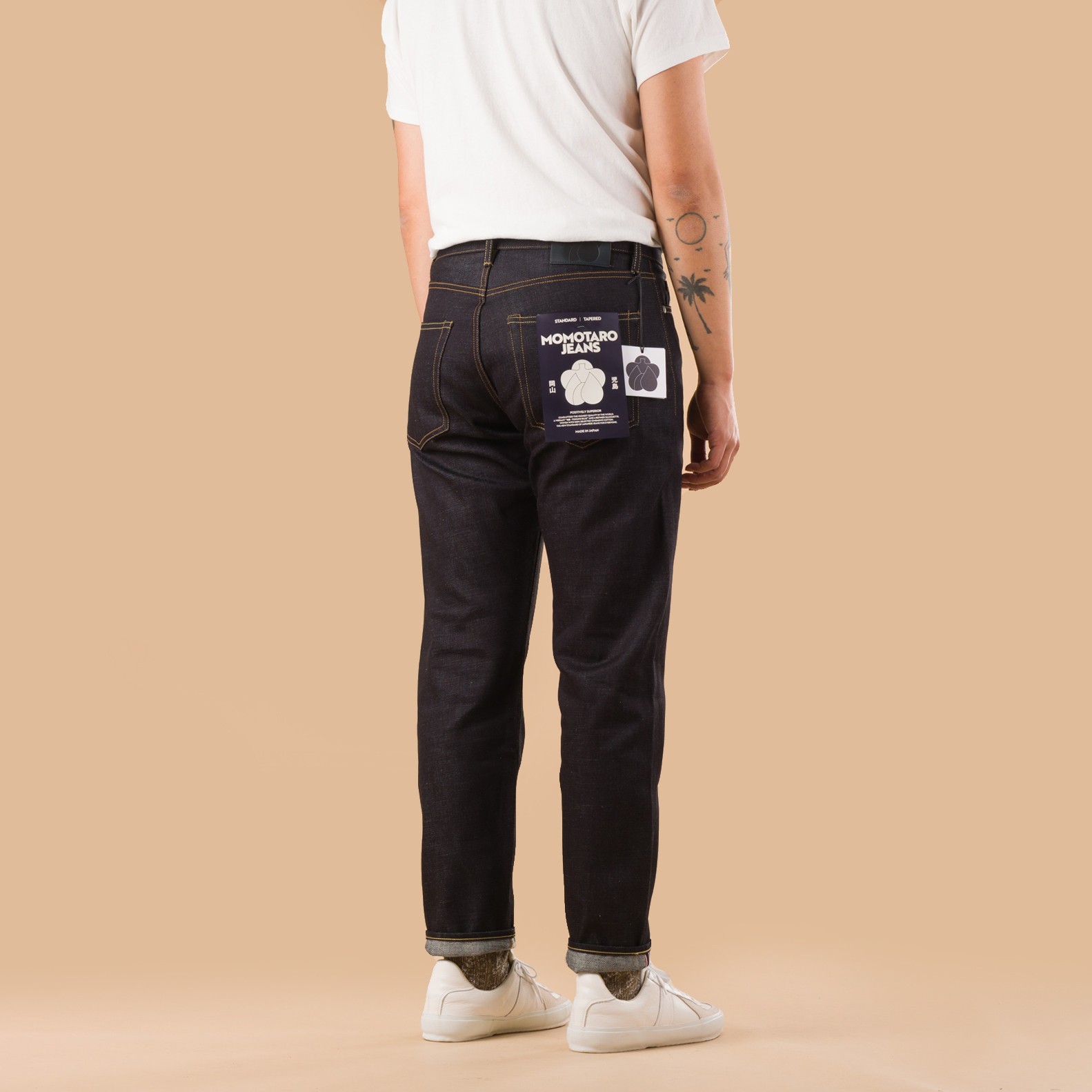 image flâneurs jeans selvedge MOMOTARO 14.7oz Standard Tapered de dos