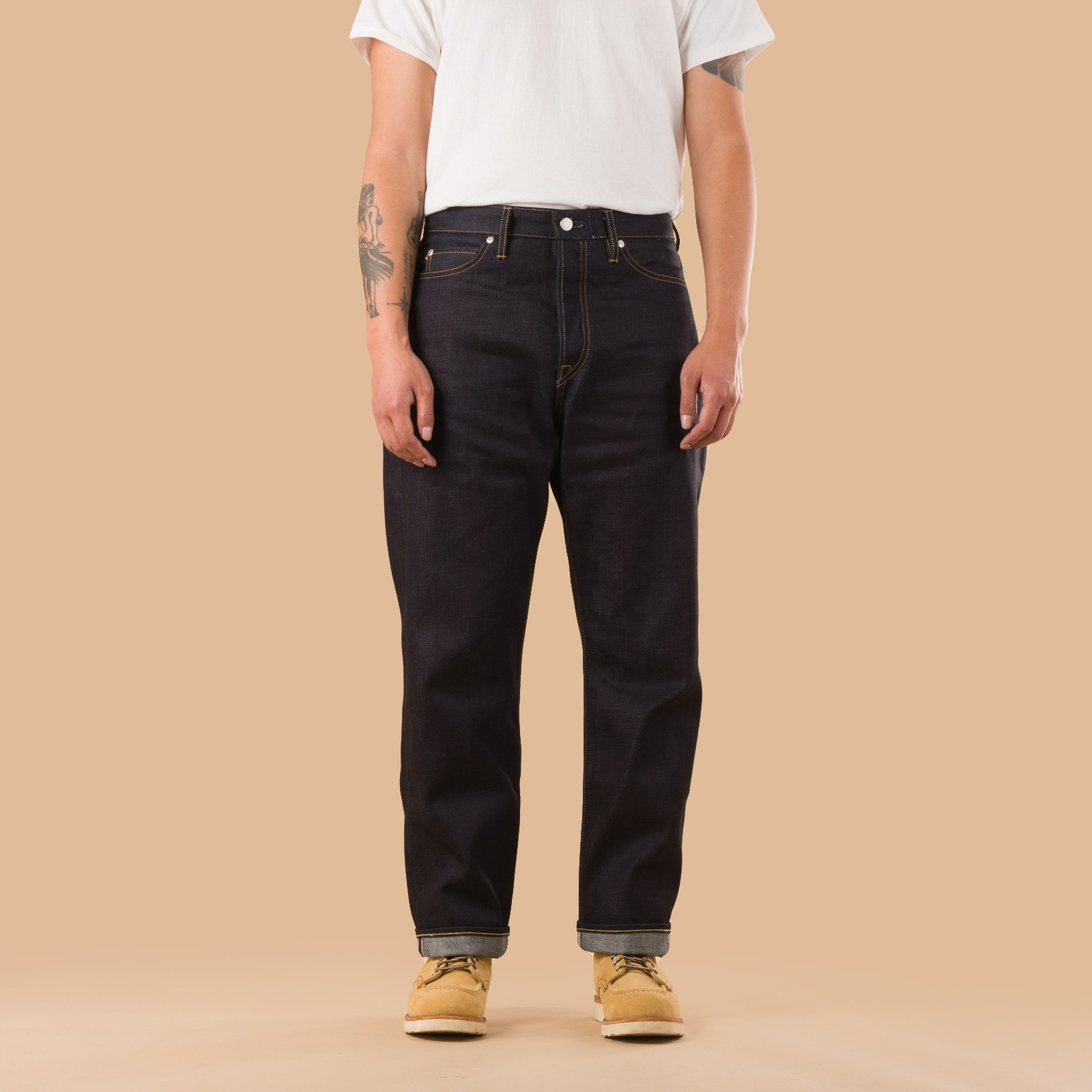 images flâneurs jeans selvedge MOMOTARO 14.7oz Standard Straight de face (2)