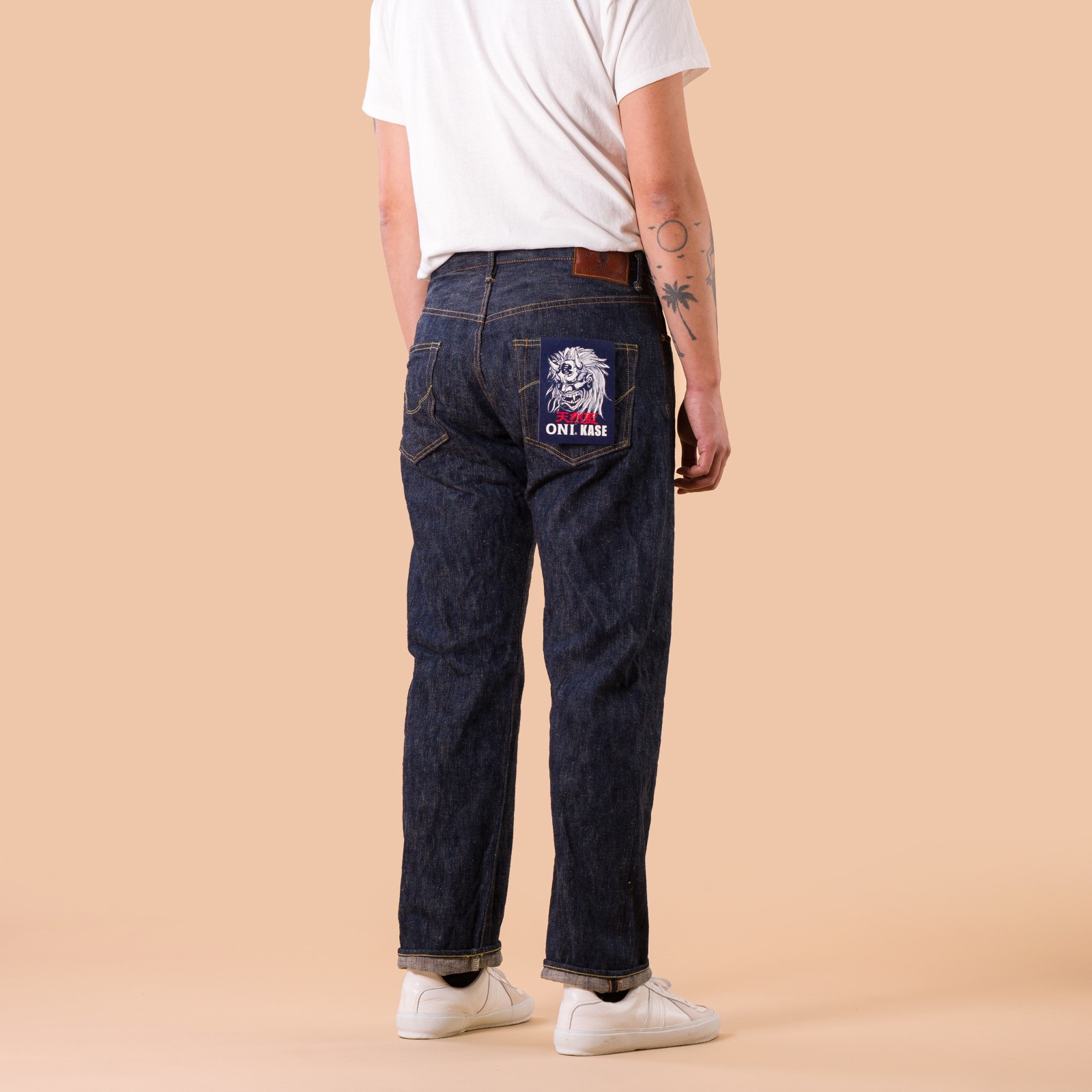 images flaneurs ONI Denim 270-KASE 16oz Natural Indigo New Regular Straight Denim de dos