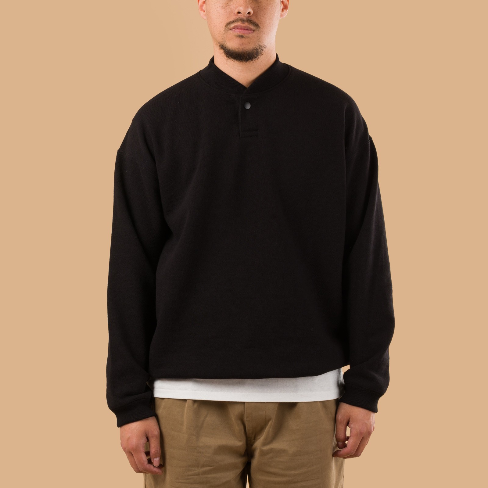 images flâneurs sweat JACKMAN  GG Sweat noir GJ Neck Black de face