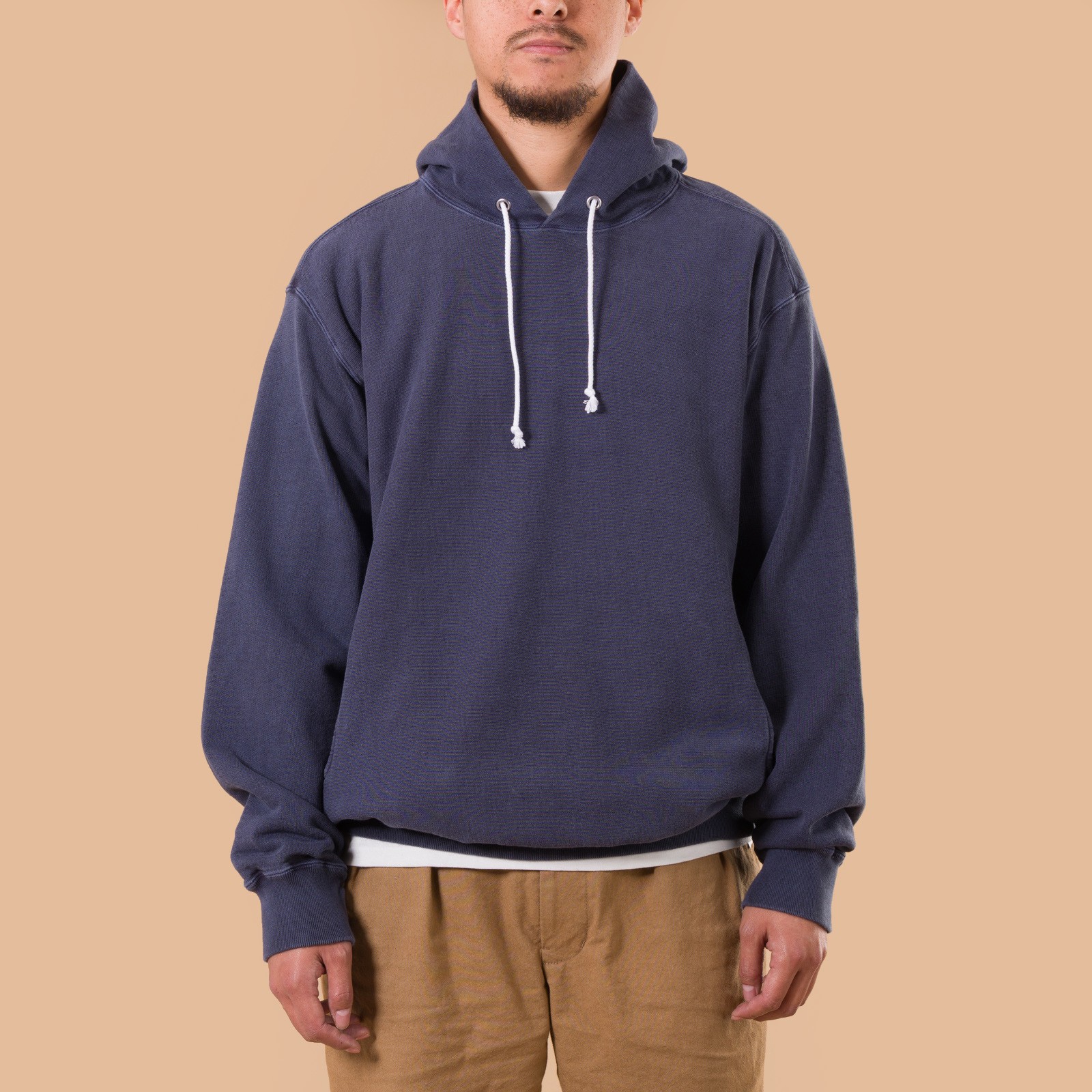 image flâneurs GOOD ON  Heavy Pullover Hood Sweat P-Navy front