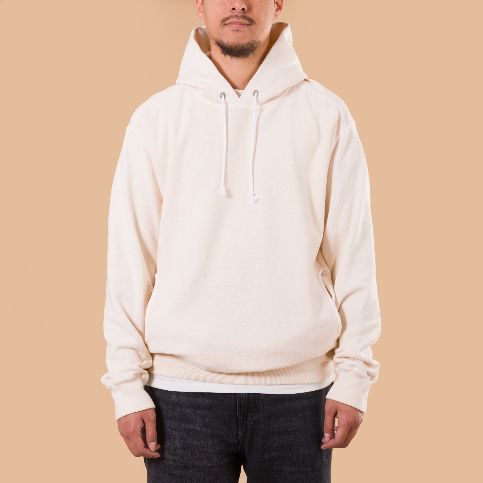 image flâneurs GOOD ON  Heavy Pullover Hood Sweat P-Natural front