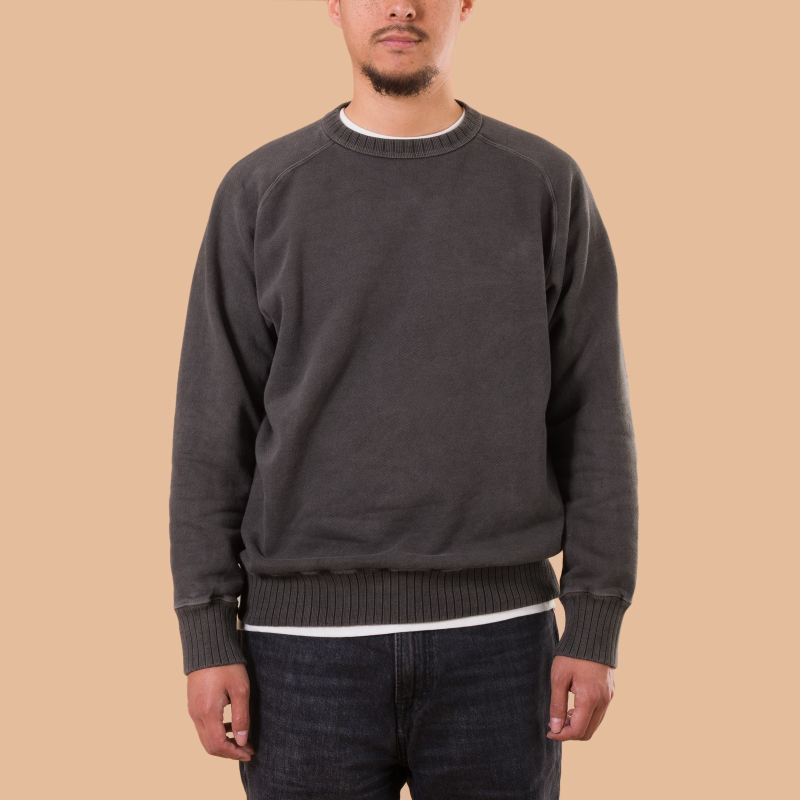 image flâneurs sweat Good On raglan p-black front