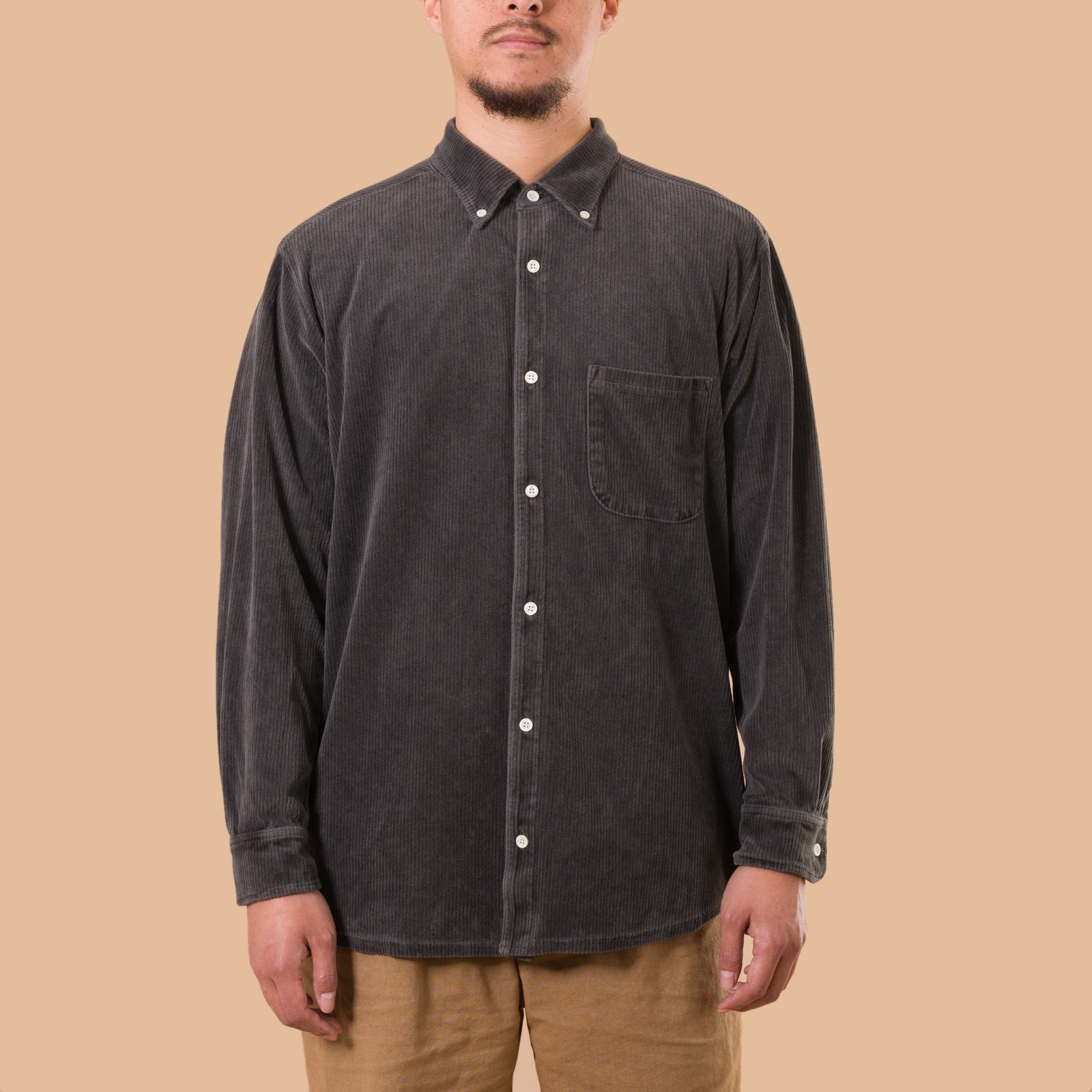 image flâneurs chemise en velours Good On p-black front (1)