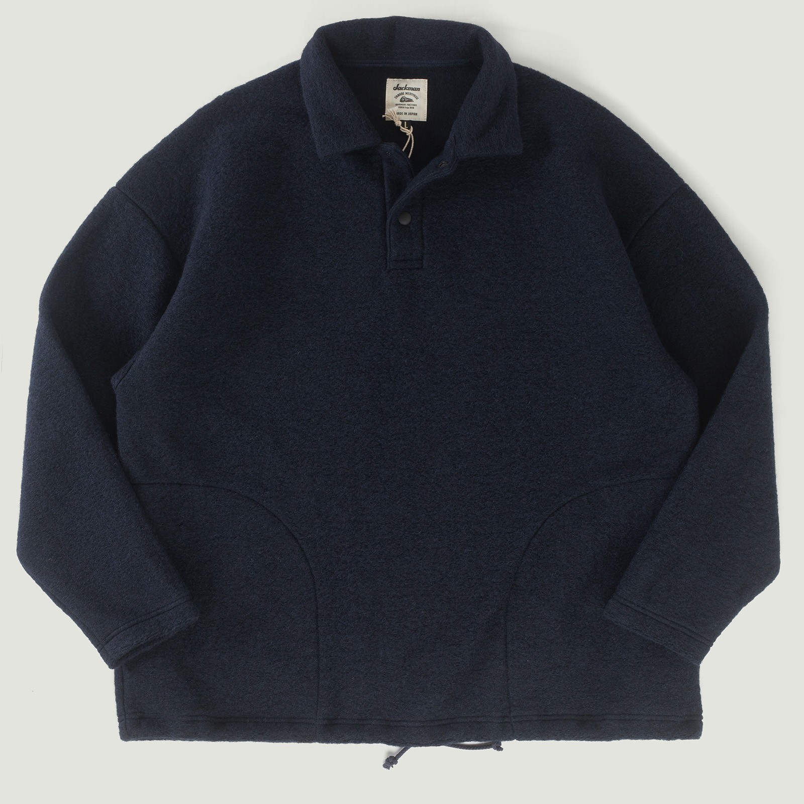Wool Himo Polo Navy