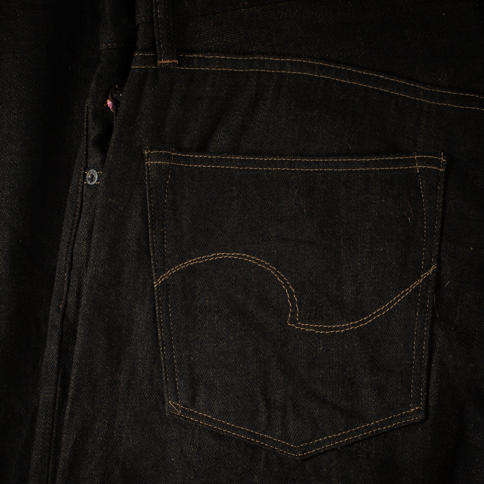 image flâneurs jeans black ONI DENIM 222-BKOL detail back pocket