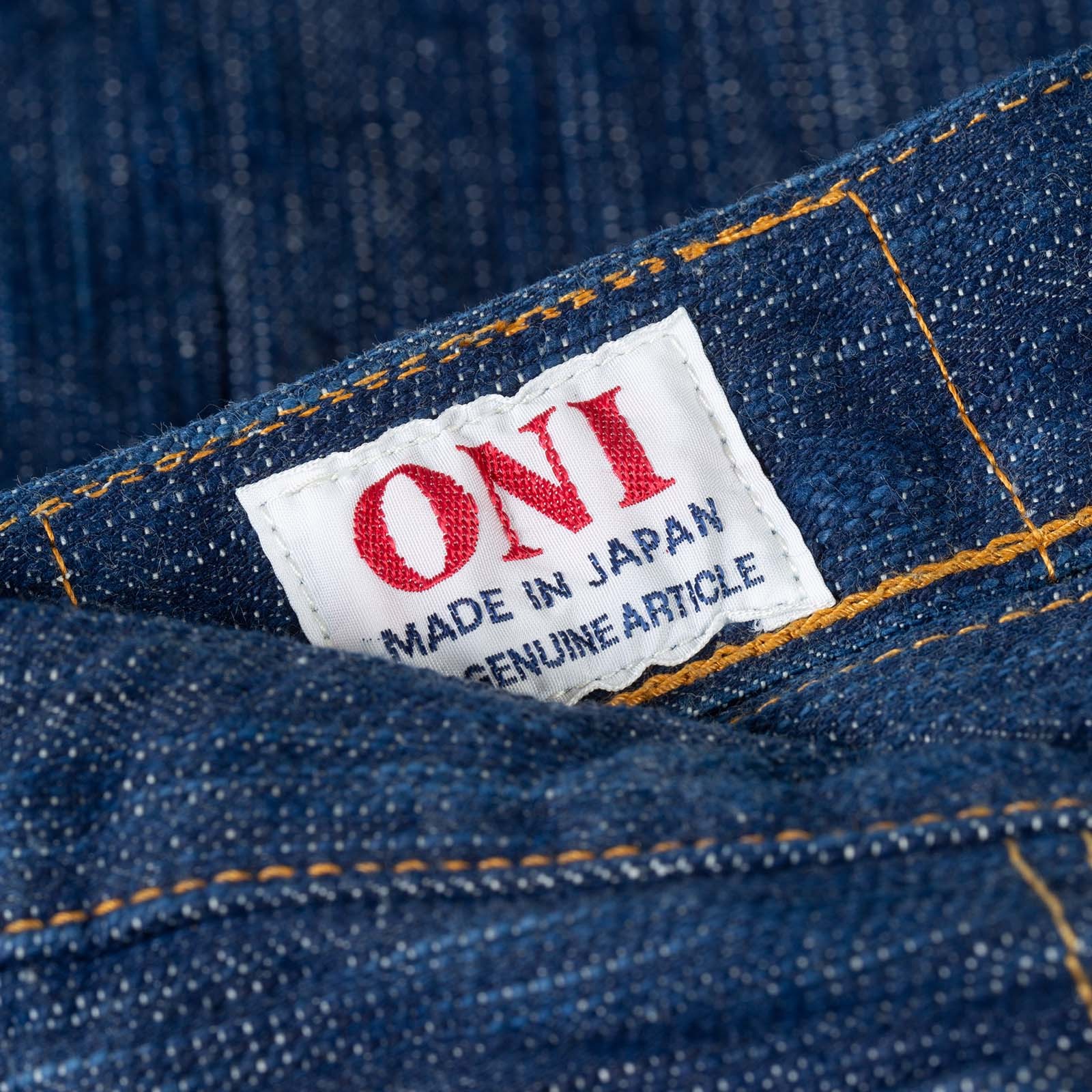flâneurs ONI DENIM  274 Awa Shoai Natural Indigo Regular Straight Selvedge Denim tag