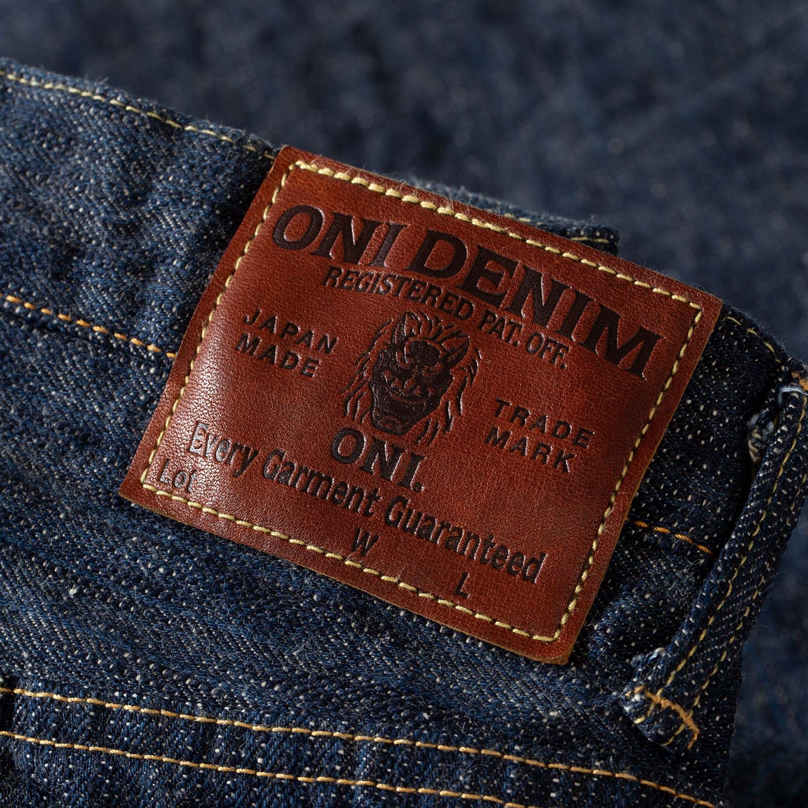 flâneurs jean ONI Denim Kase leather patch