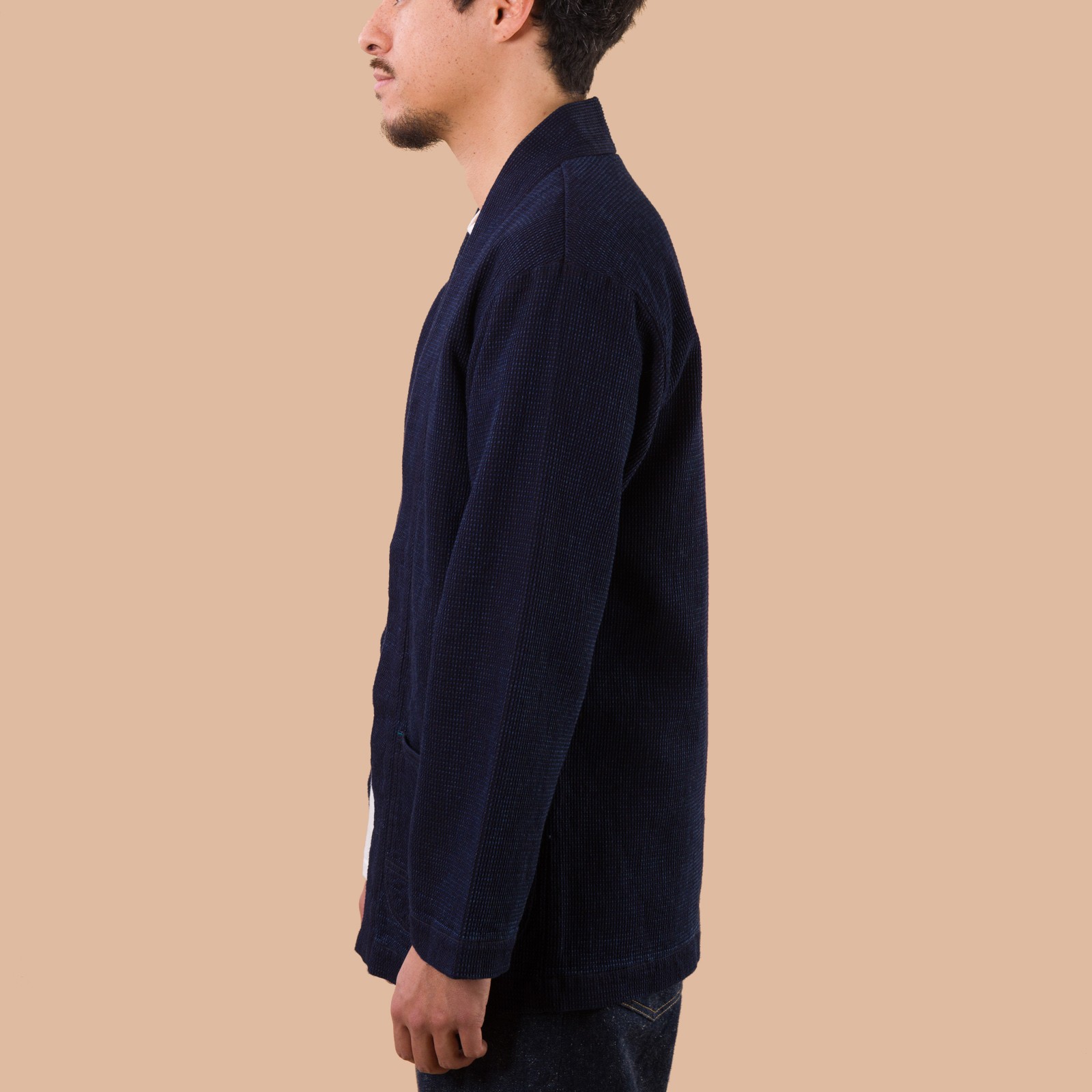 8820 12oz Cube Sashiko Denim Happi