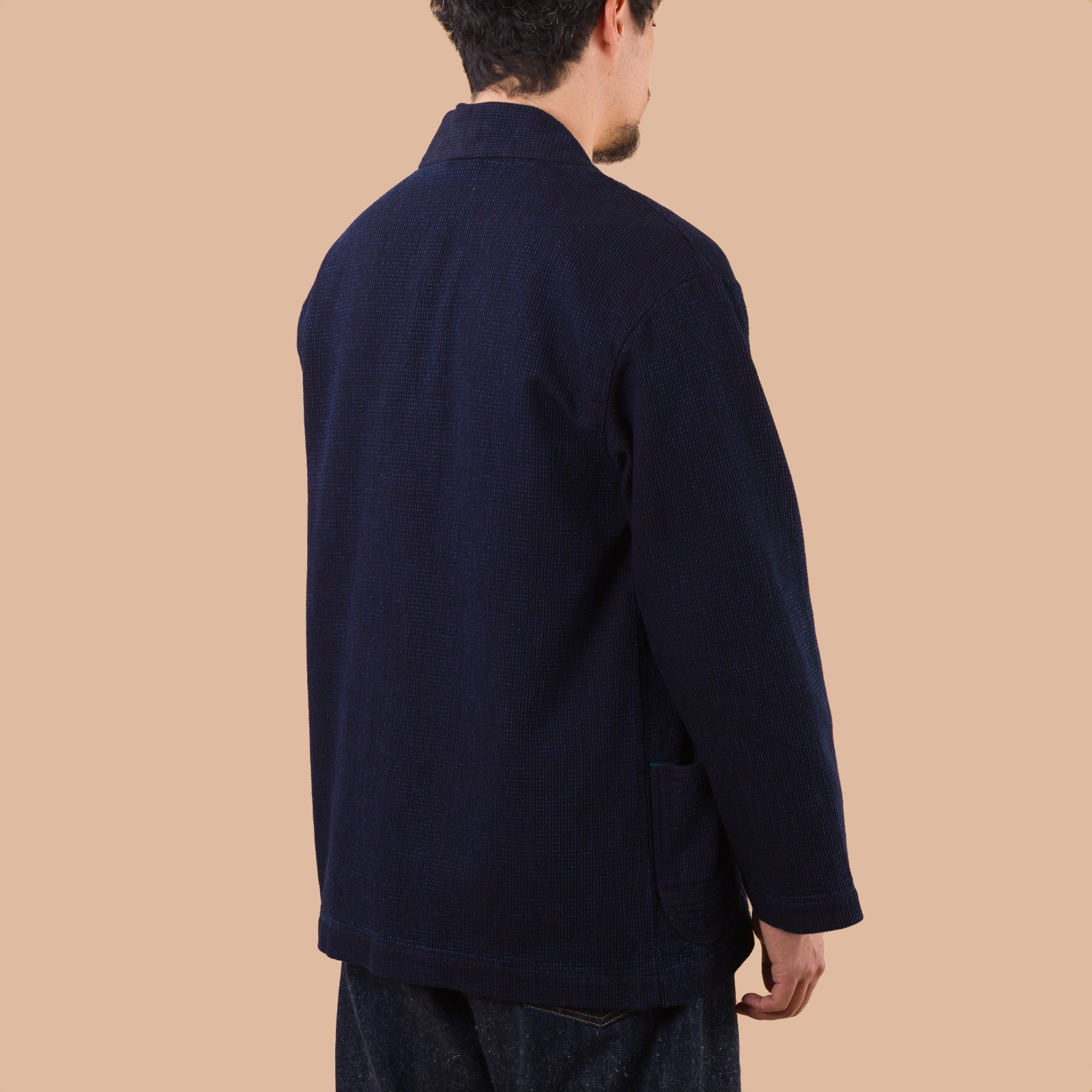 8820 12oz Cube Sashiko Denim Happi