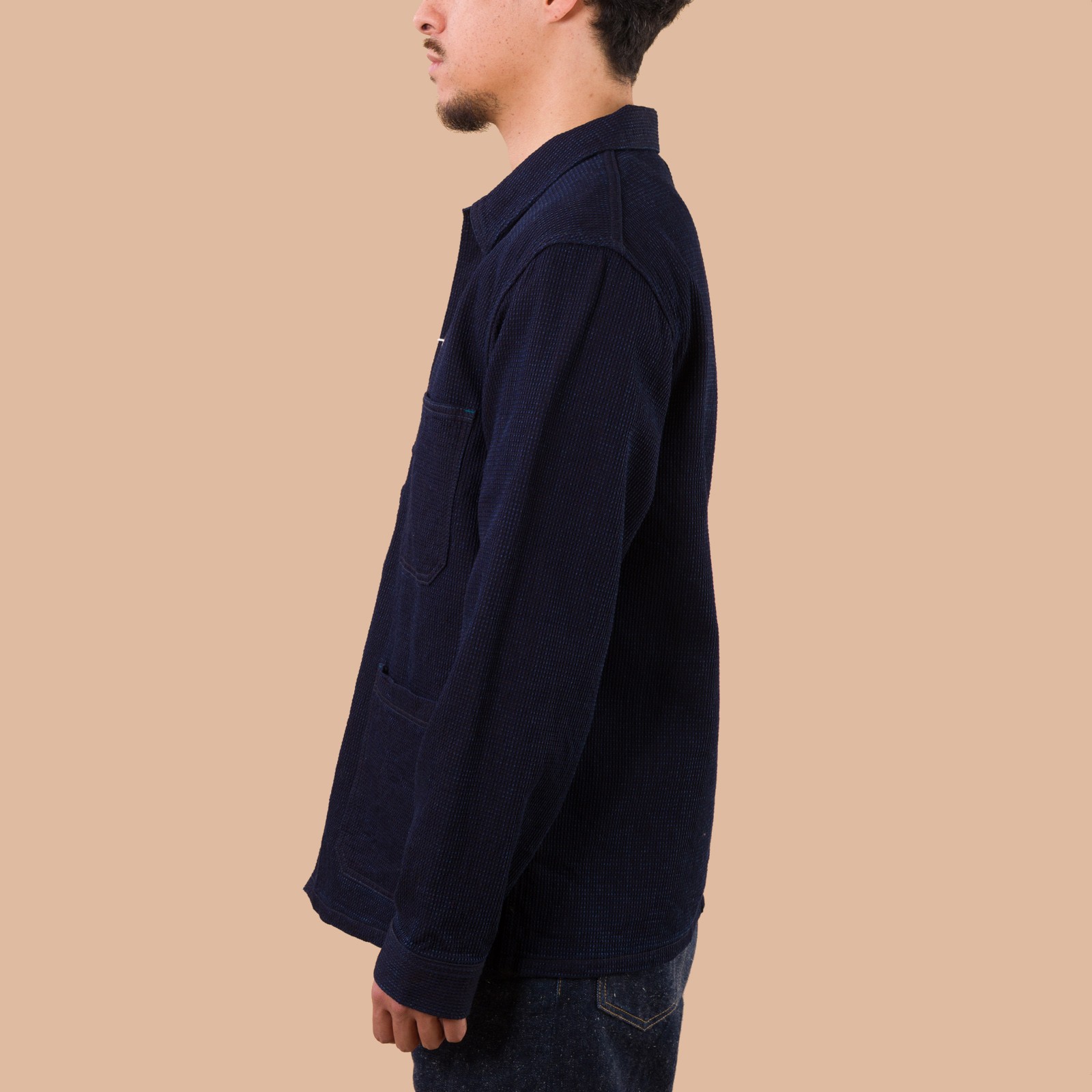 3720 12oz Cube Sashiko Denim Chore Jacket