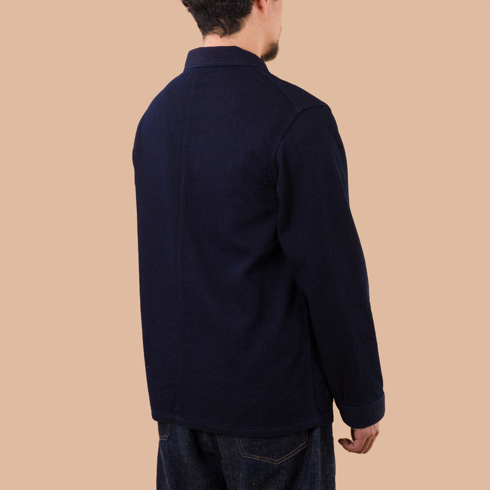 3720 12oz Cube Sashiko Denim Chore Jacket
