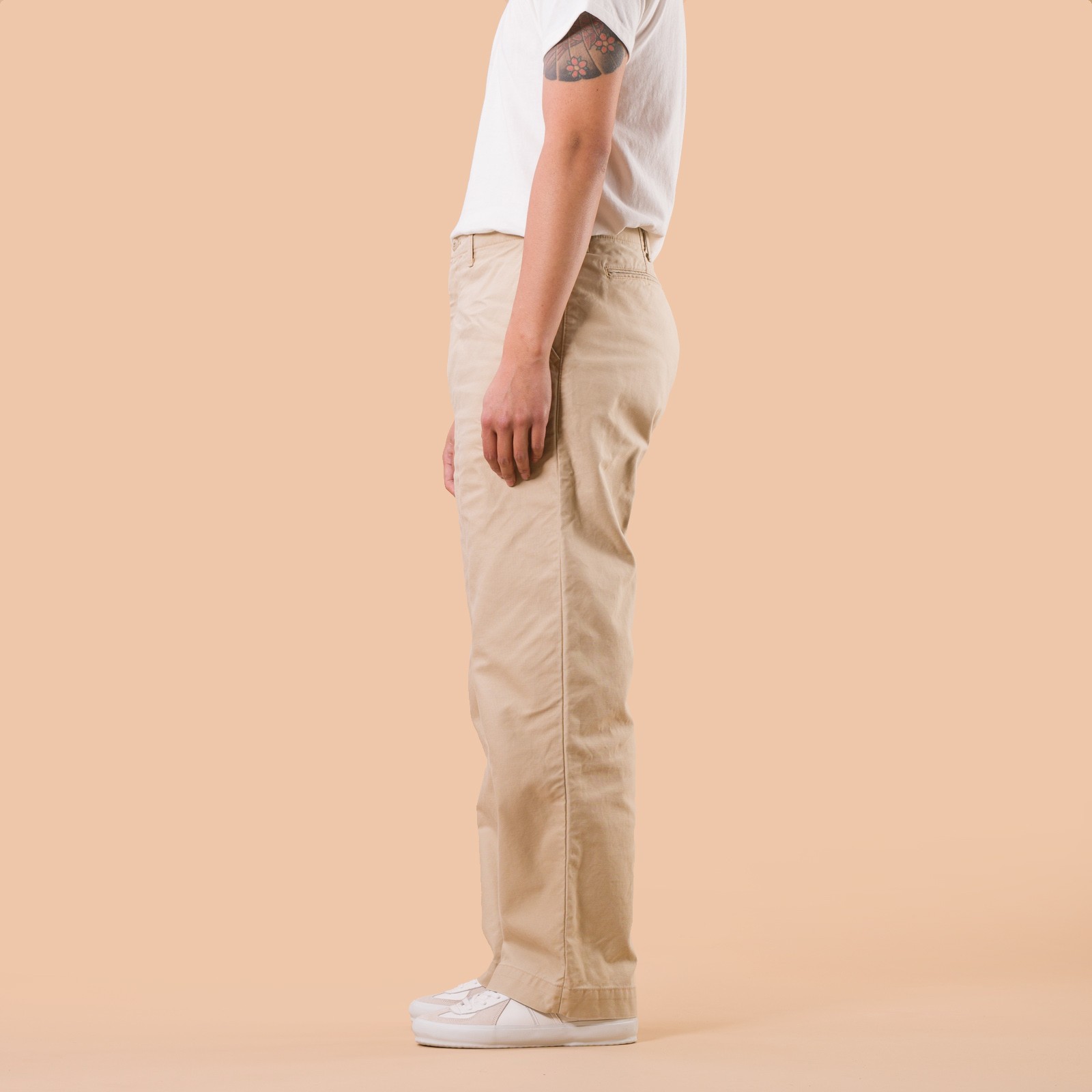 image flâneurs JAPAN BLUE JEANS  wide Fit Trousers beige side