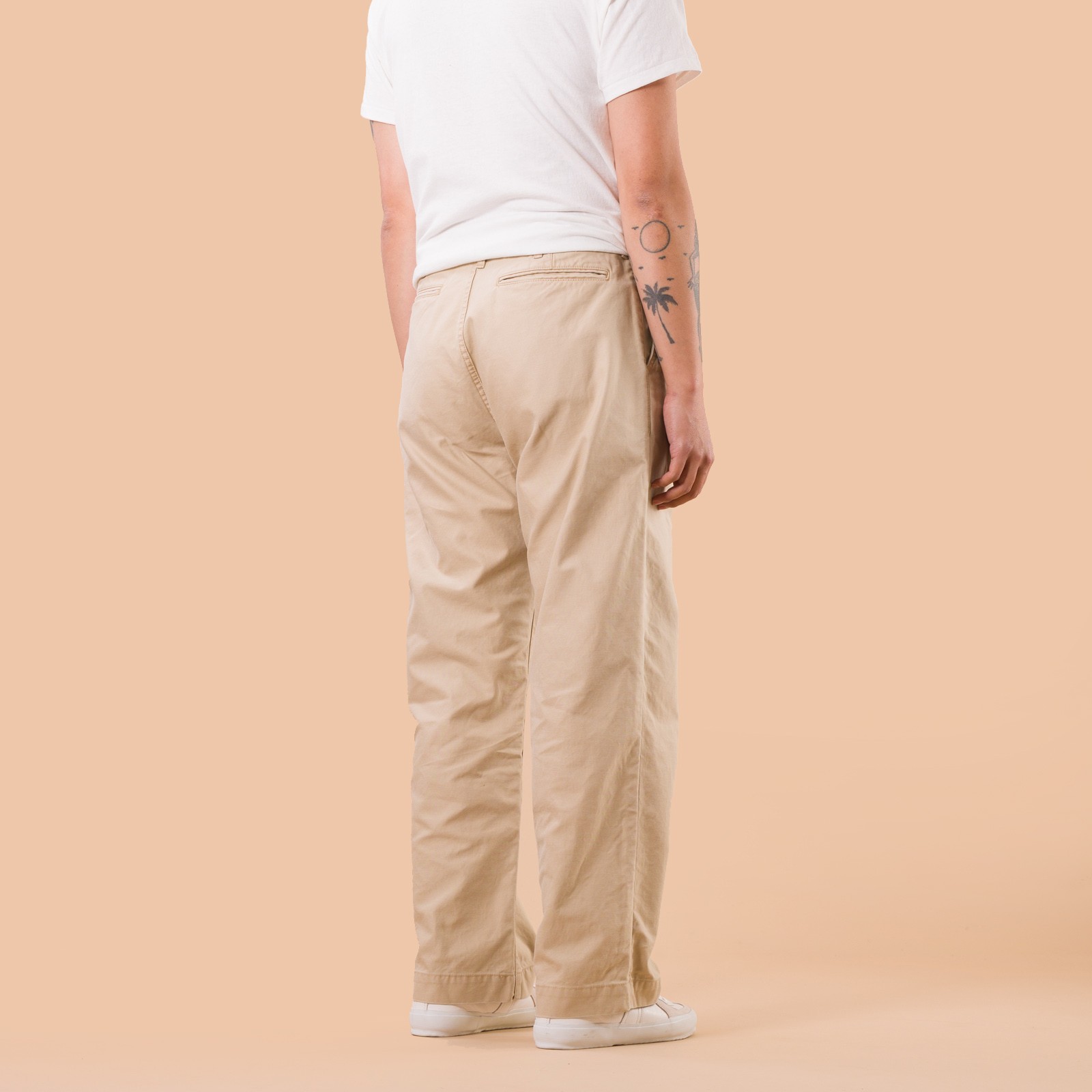 image flâneurs JAPAN BLUE JEANS  wide Fit Trousers beige dos (5)