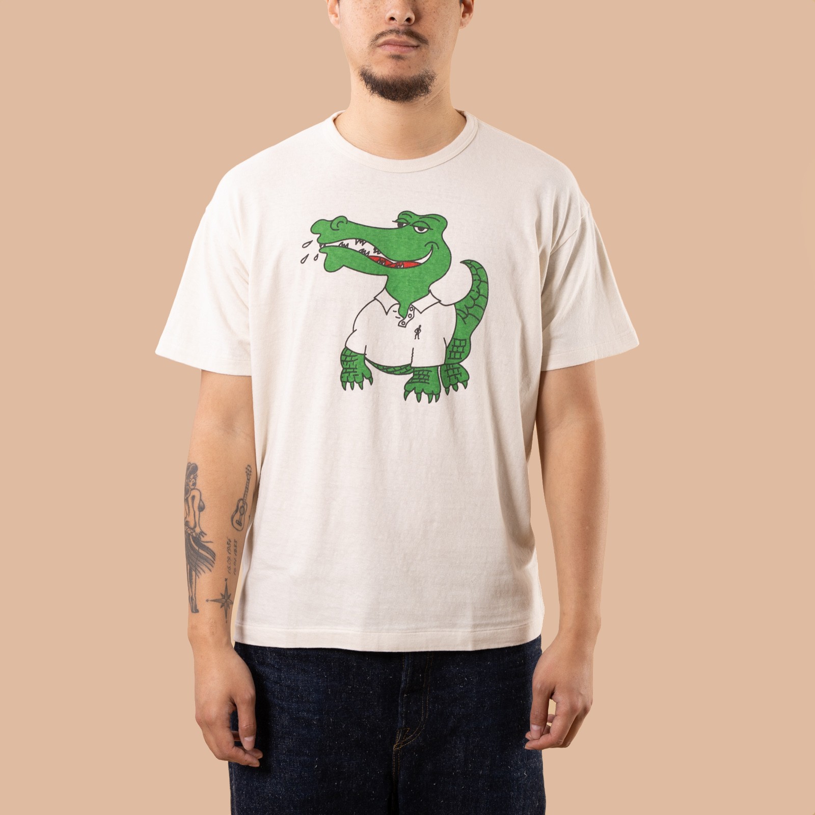Lot. 4064 S/S T-Shirt Crocodile Cream
