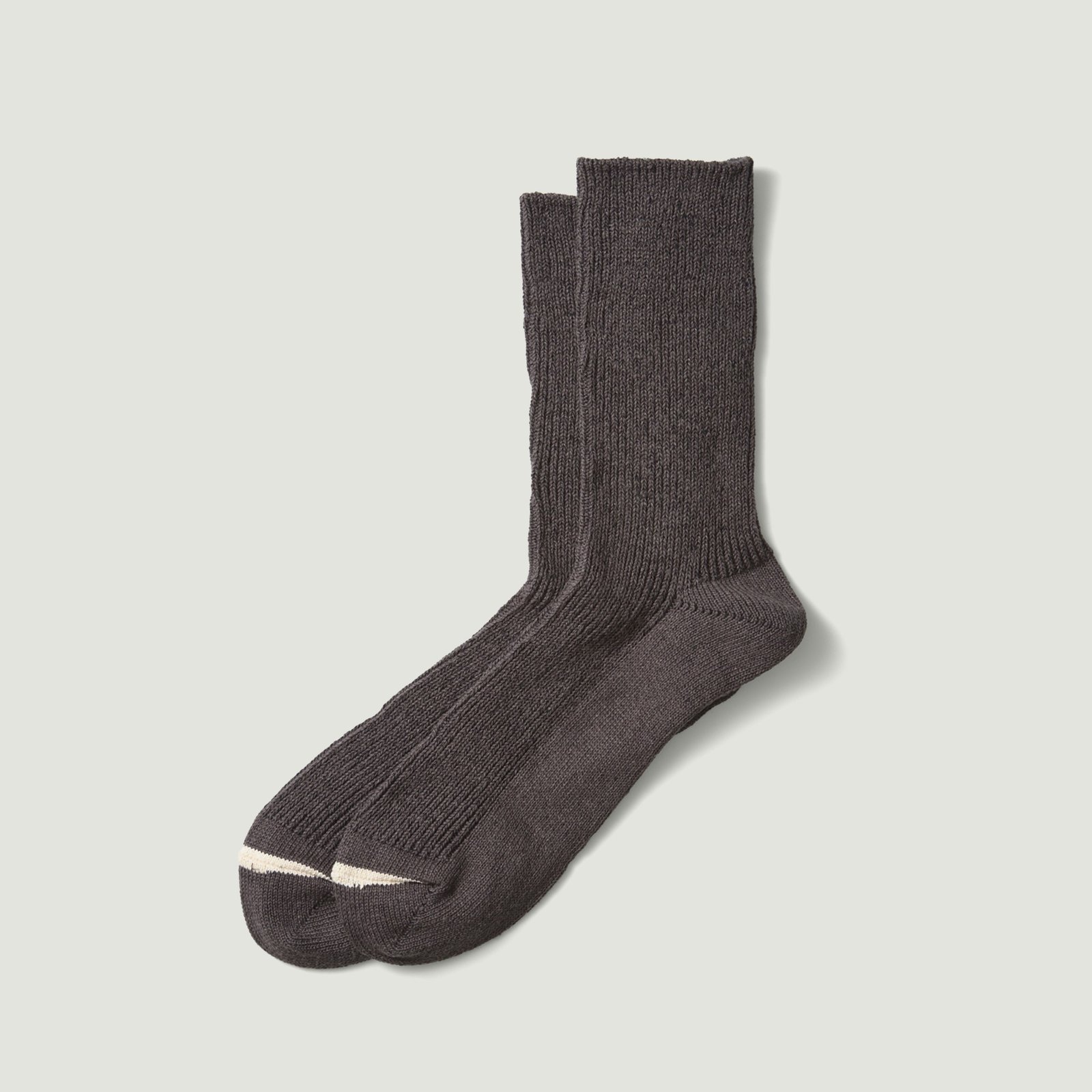 Image-Flâneurs_ROTOTO / Washi/Recycled Cotton Rib Crew Socks Dark Gray_Vignette