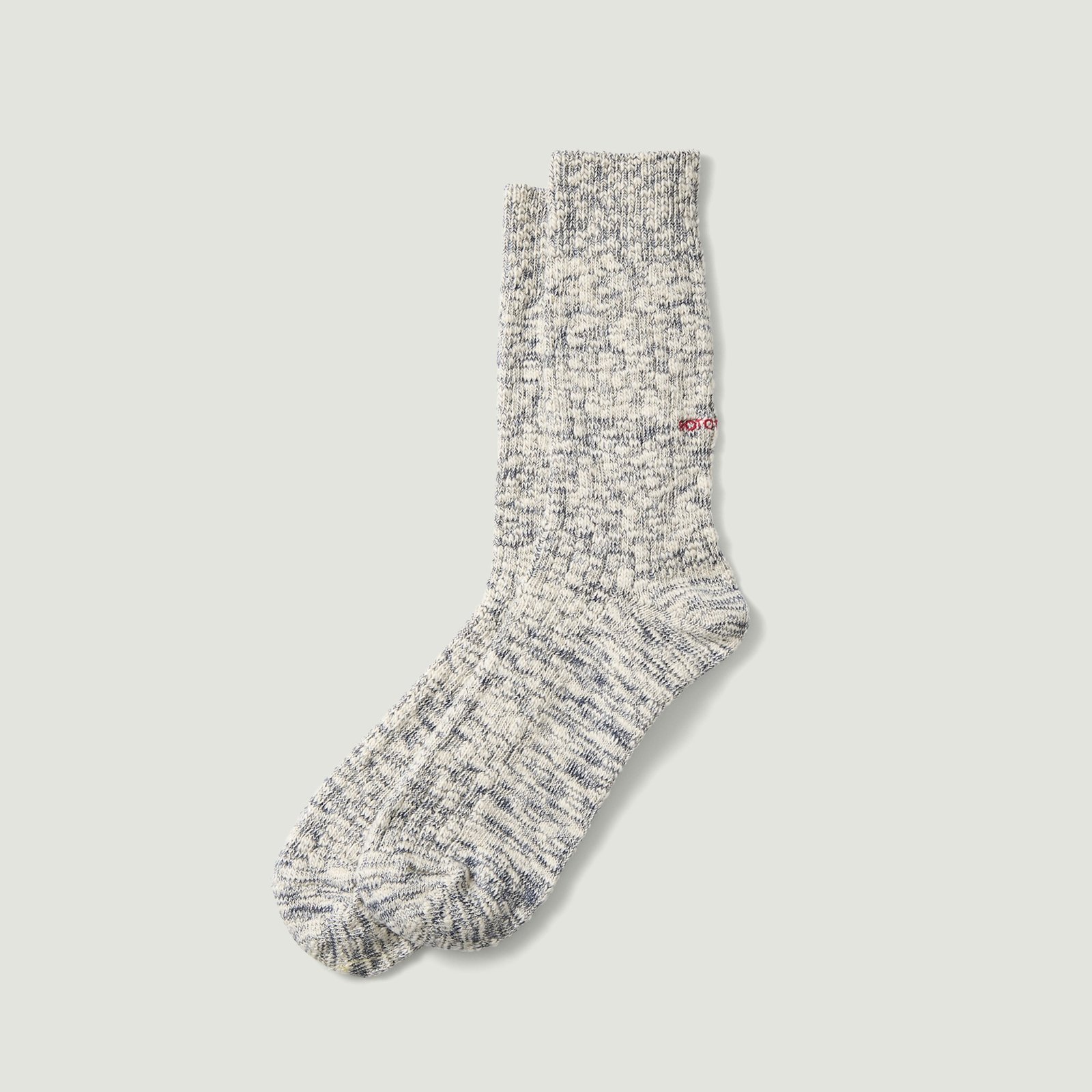 Image-Flâneurs_ROTOTO / Organic Cotton Slub Crew Socks Navy_Vignette