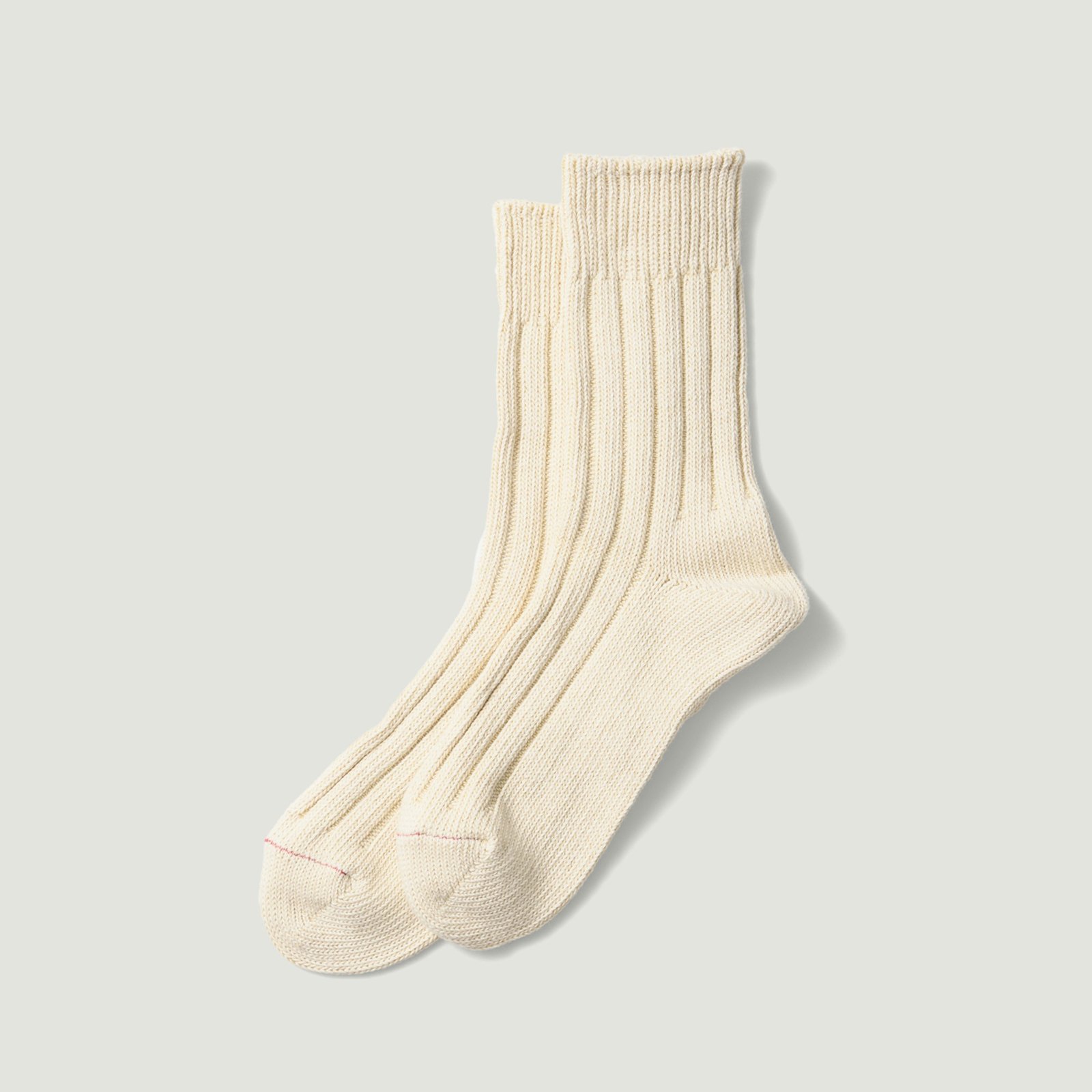 Image-Flâneurs_ROTOTO / Organic Cotton Wide Rib Socks Ecru_Vignette