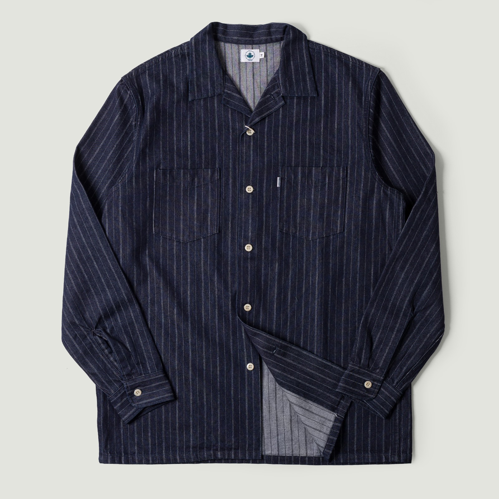 image flâneurs Omoto Denim chemise 5122 Dobby Stripe Shirt_Vignette