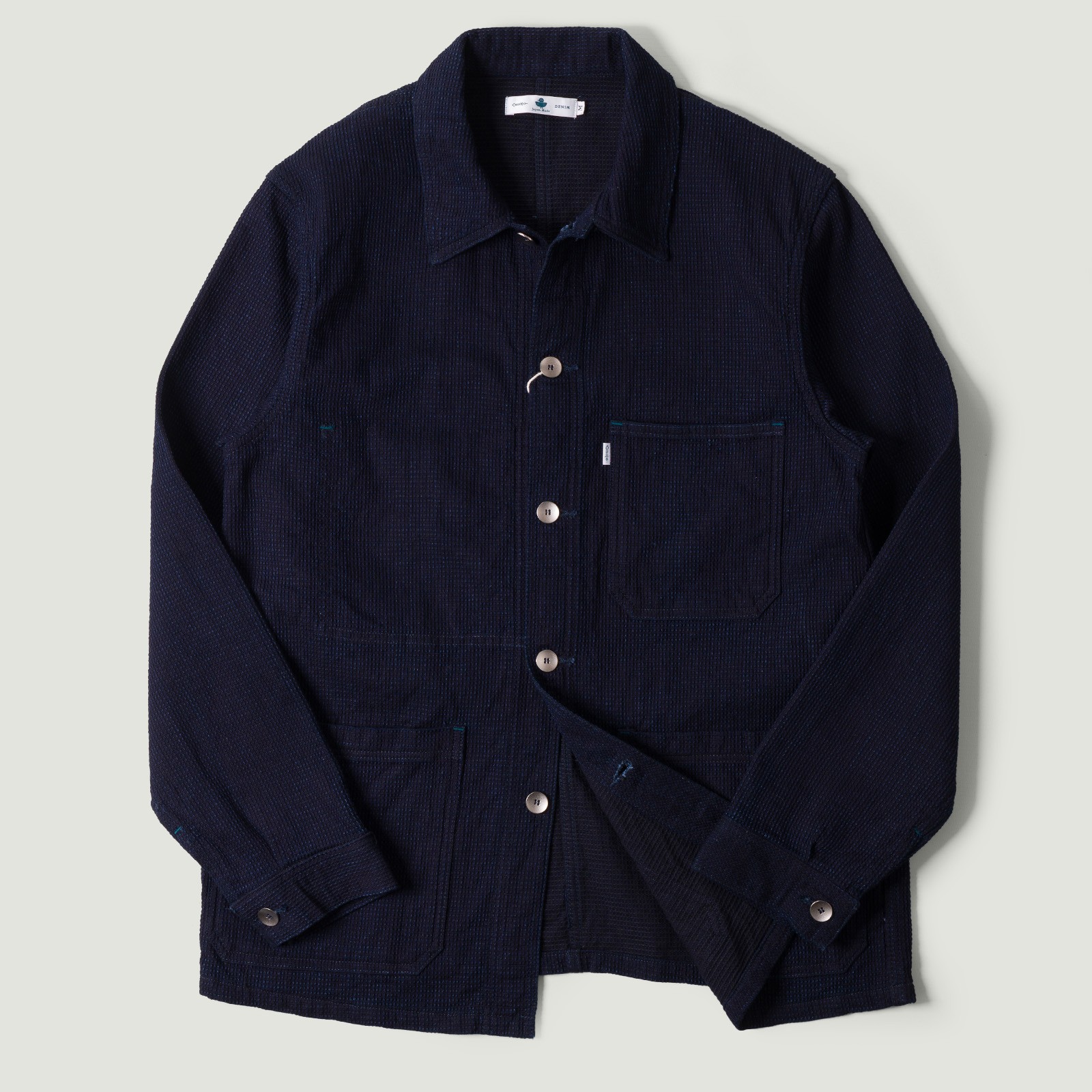 3720 12oz Cube Sashiko Denim Chore Jacket