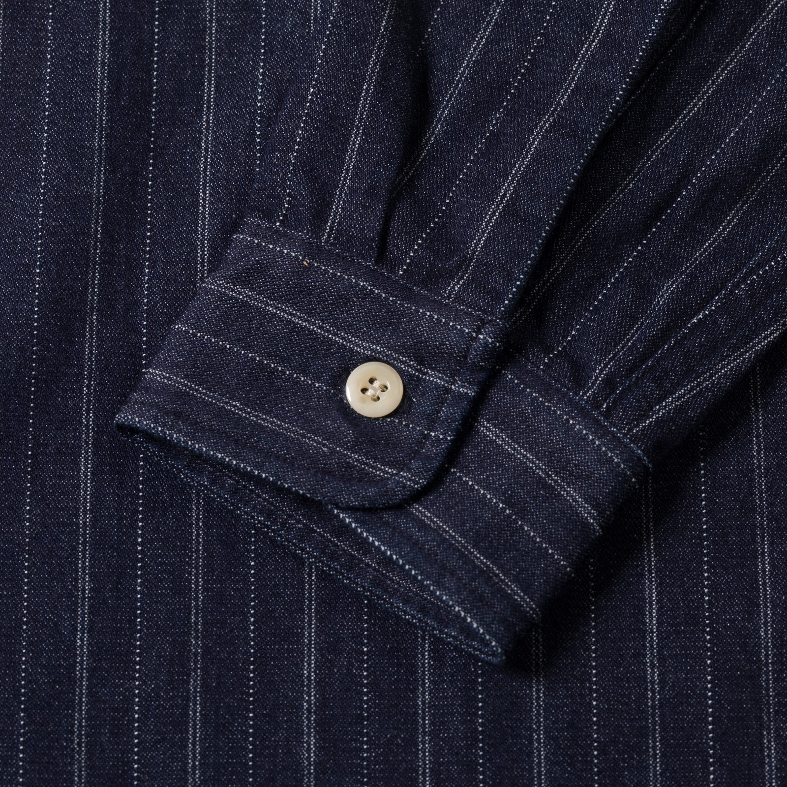 image flâneurs Omoto Denim chemise 5122 Dobby Stripe Shirt_détail